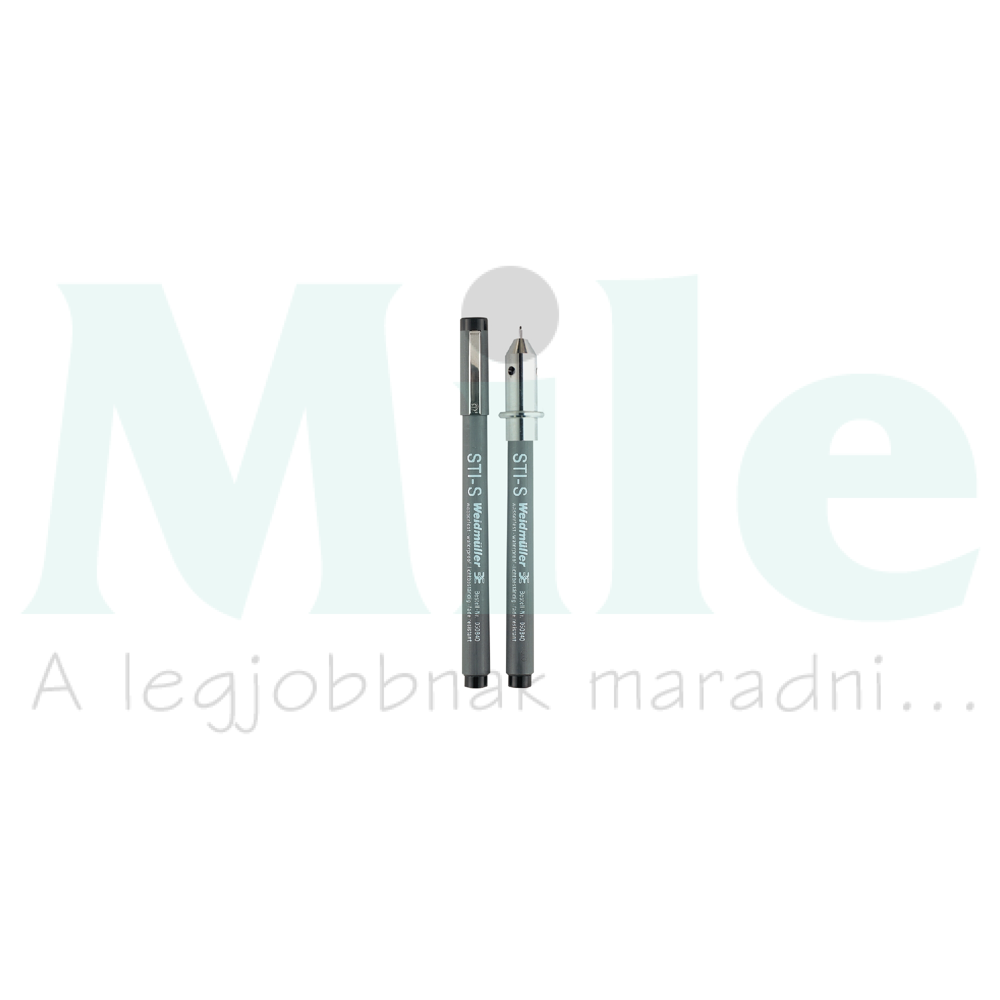 Jelölőtoll vékony STI Waterproof schwarz Weidmüller