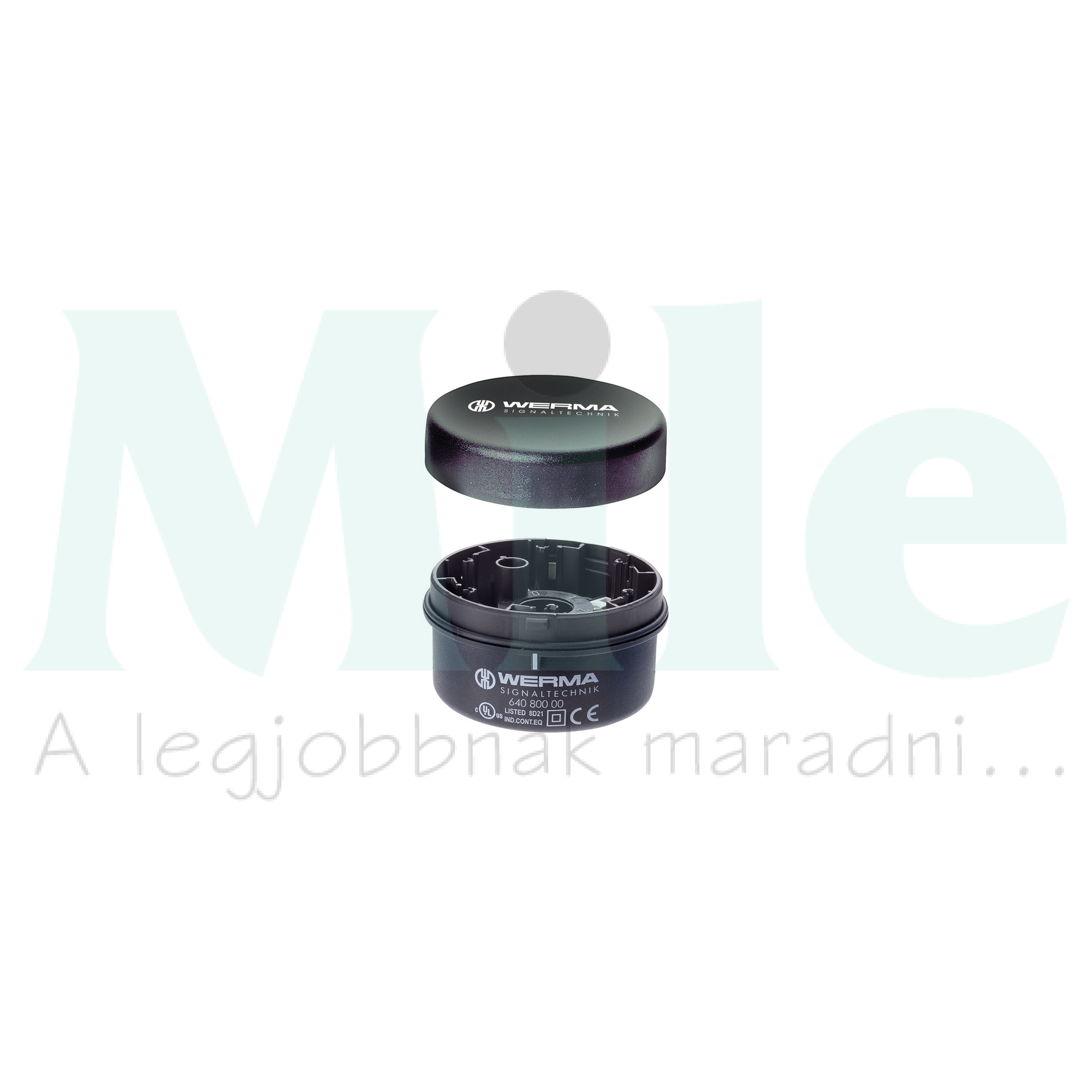 Jelzőoszlop alapmodul KombiSIGN71-hez tetővel IP65 rugószorításos csőtengelyes beépítés WERMA