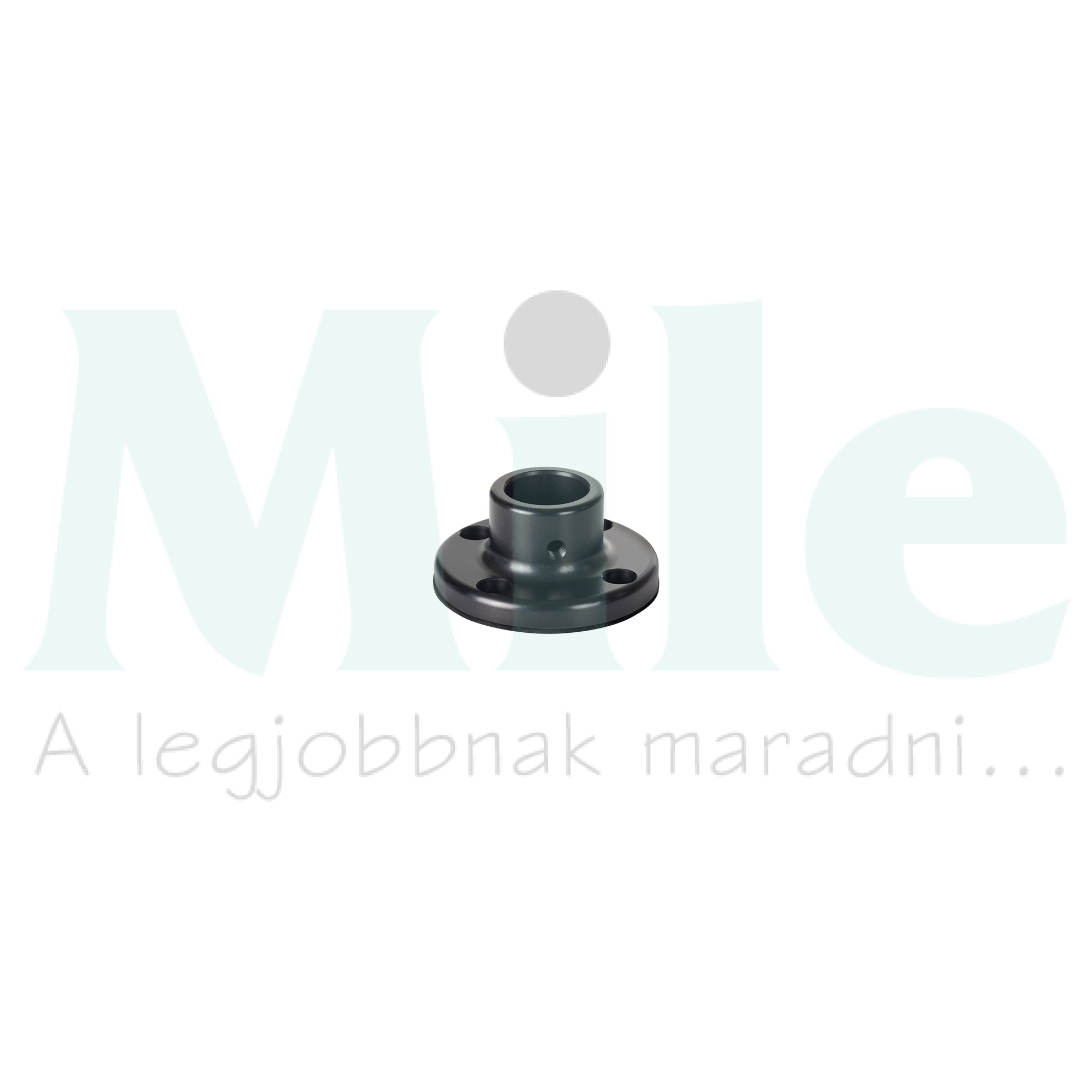 Jelzőoszlop rögzítőtalp csőhöz műanyag fekete WERMA