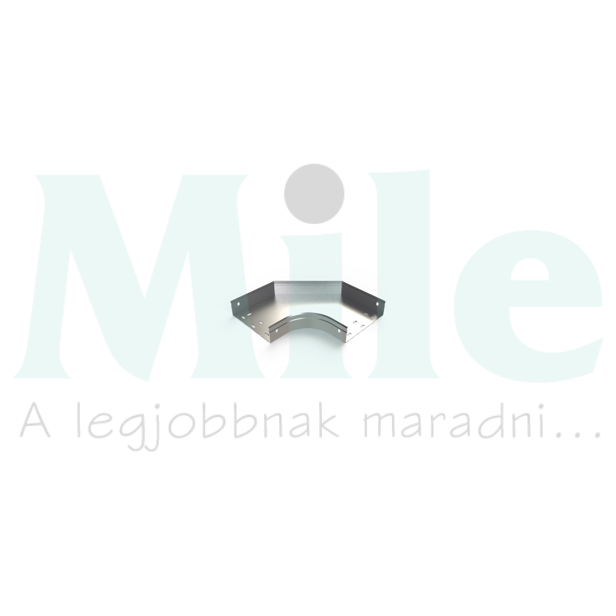 Kábeltálca 90° idom 200mm x 60mm-mag. 90° szalaghorganyzott acél CPERC 200x60 GS BASOR