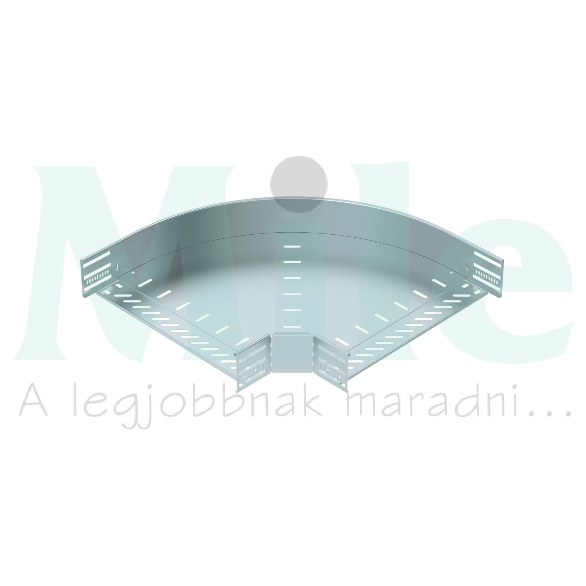 Kábeltálca 90° idom 400mm x 85mm-mag. 90° szalaghorganyzott acél RB 90 840 FS OBO-BETTERMANN