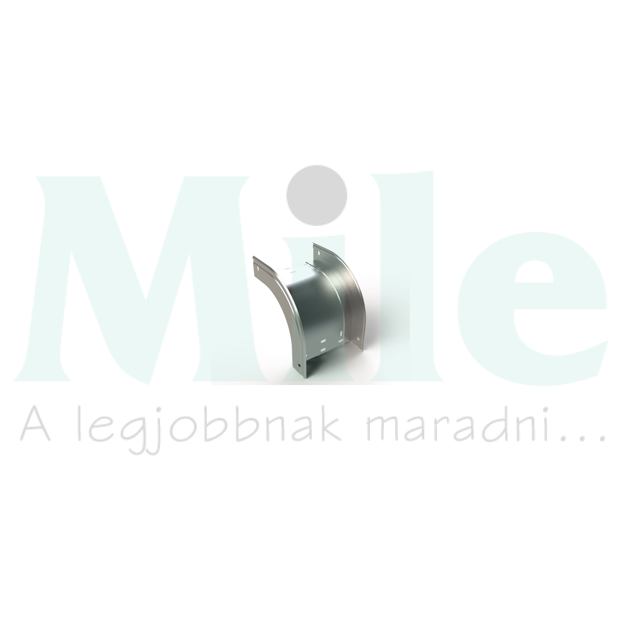 Kábeltálca bukó idom 100mm x 100mm-mag. 90° szalaghorganyzott acél CXERC 100x100 GS BASOR