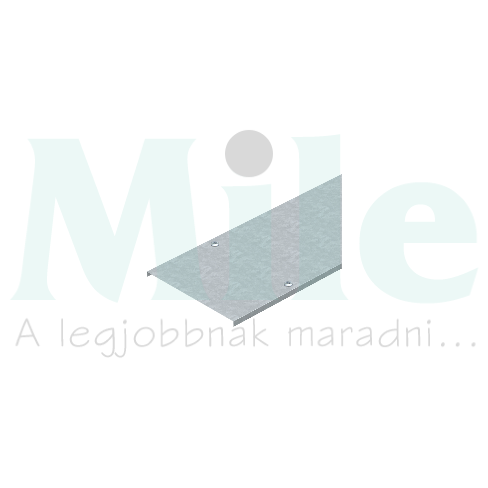 Kábeltálca fedél 100mm-sz 3000mm szalaghorganyzott ZnAl fordítóreteszes DRL 100 DD OBO-BETTERMANN