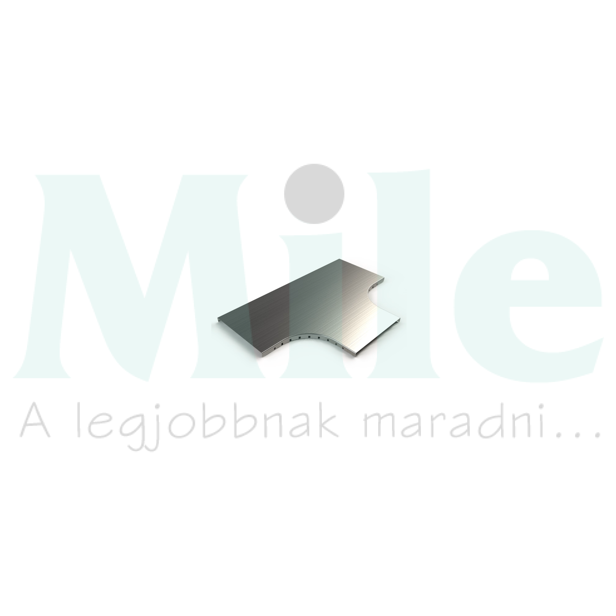 Kábeltálca T-idom fedél 100mm x  tálcához merítetten horganyzott acél TTERC 100 GC BASOR