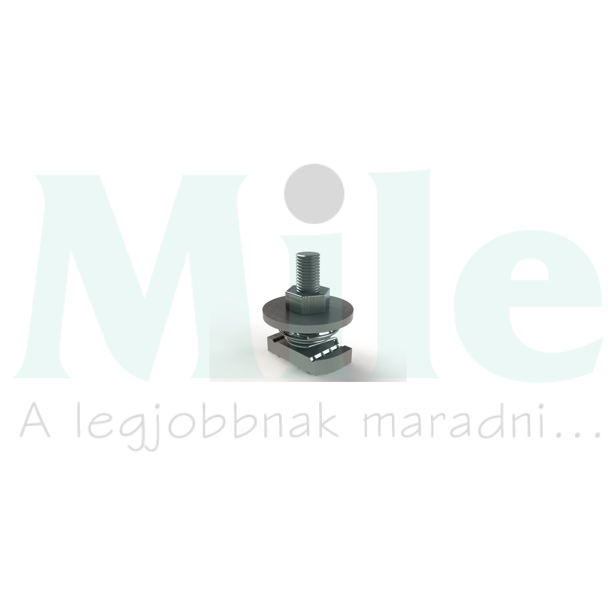 Kalapácsfejű csavar anyával acél galván/elektrolit horganyzott 10 TEP M10x30 BASOR