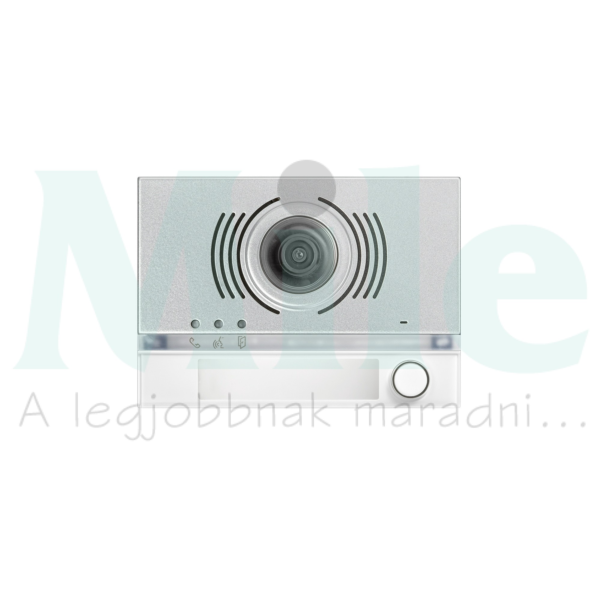 Kaputábla modul előlap 2Voice audio-video modulra 1-gombos 1083/48-hoz 1-egység acél Alpha URMET