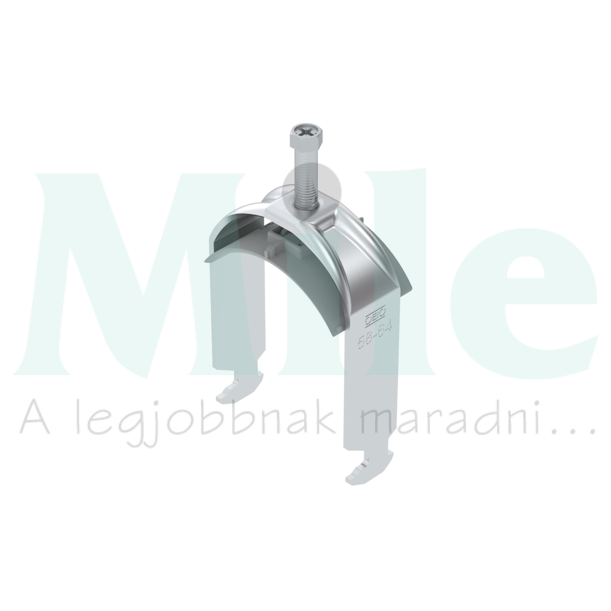 Kengyeles bilincs műa.nyomóval 1 x 58-64mm alumínium 64mm csőhöz BS-H1-K-64 ALU OBO-BETTERMANN
