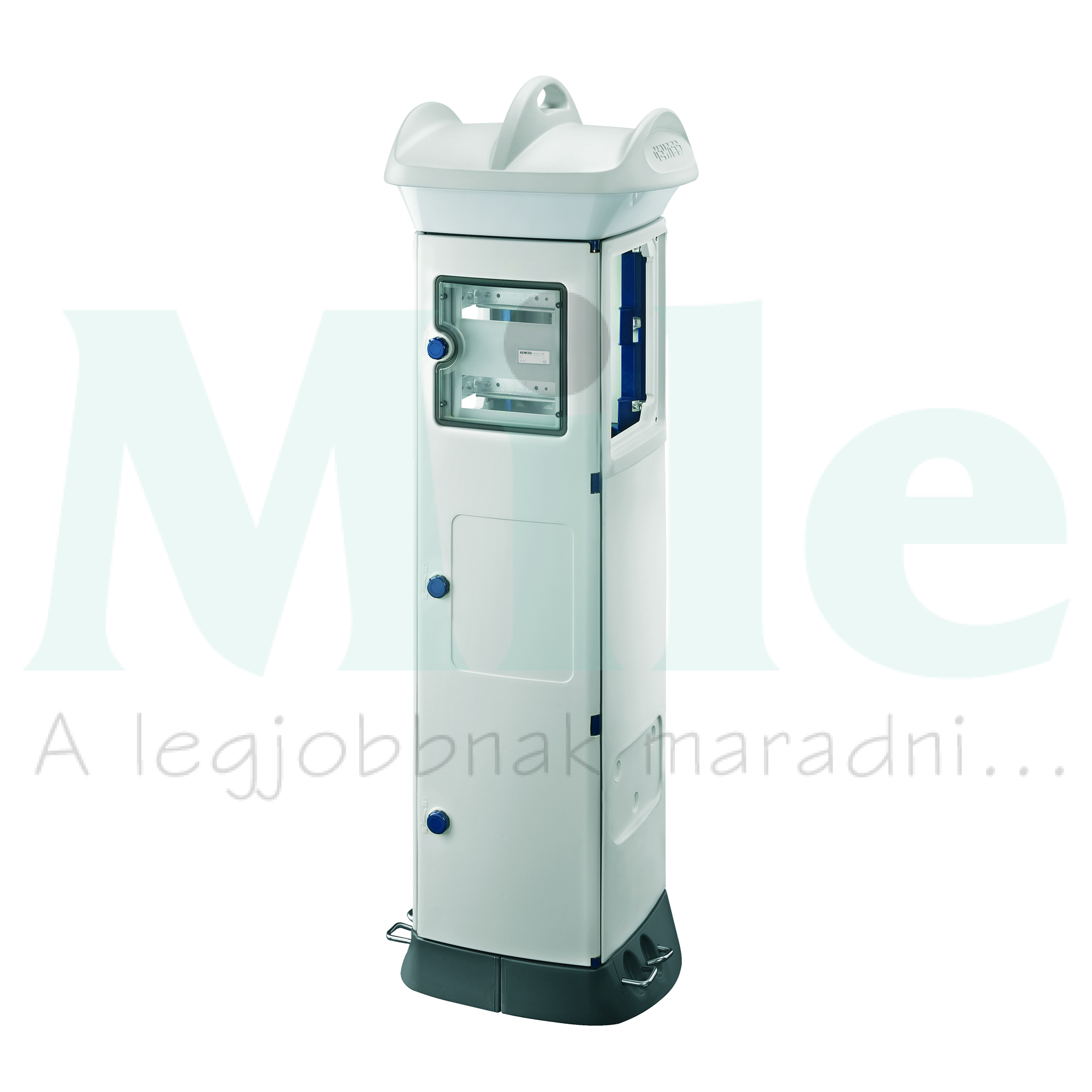 Kikötői energiaoszlop kétoldalas üres műanyag energiaoszlop IP56 fehér GW68714W GEWISS