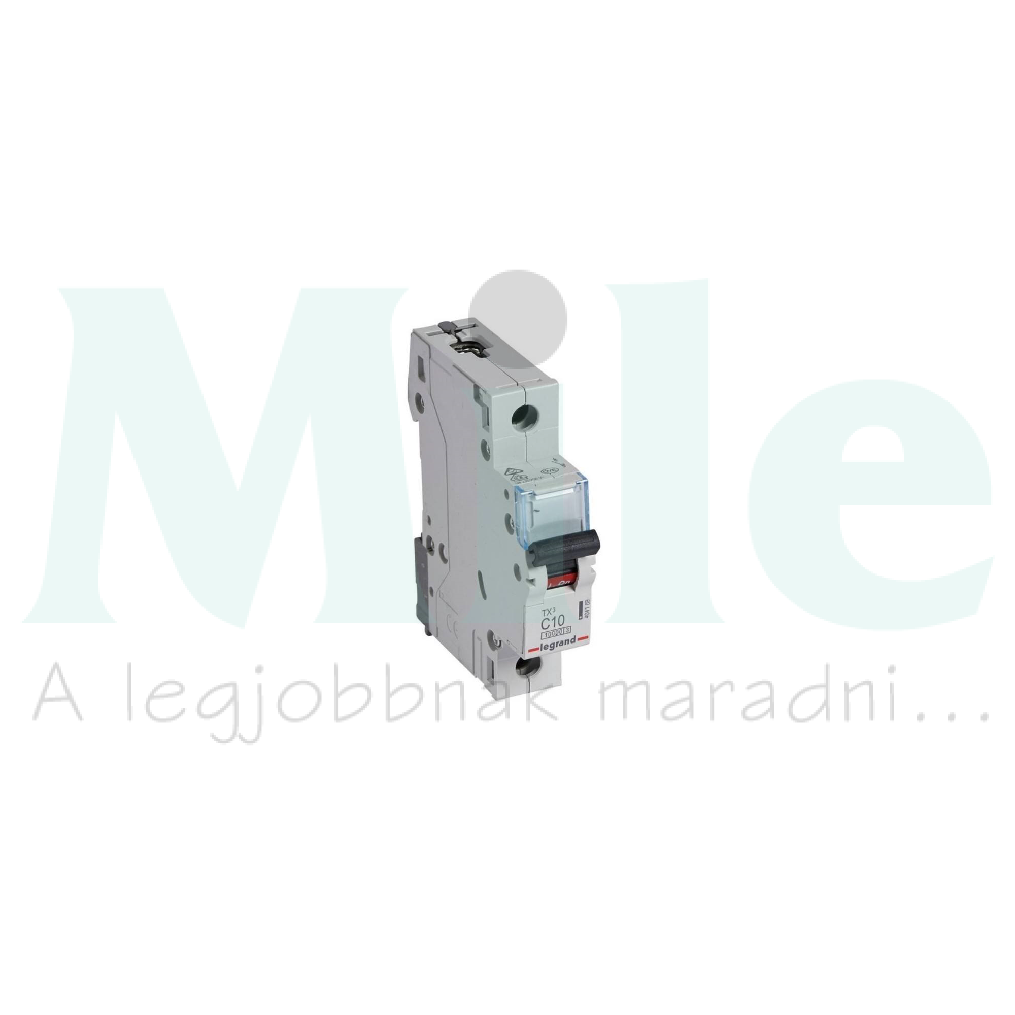 Kismegszakító 1P 10A C-jelleg 230V AC 10kA/60898 TX3 LEGRAND