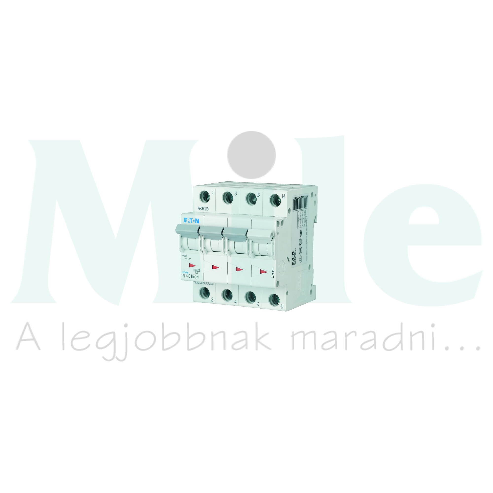Kismegszakító 3P+N 25A D-jelleg 400V AC 10kA/60898 PL7-D25/3N EATON