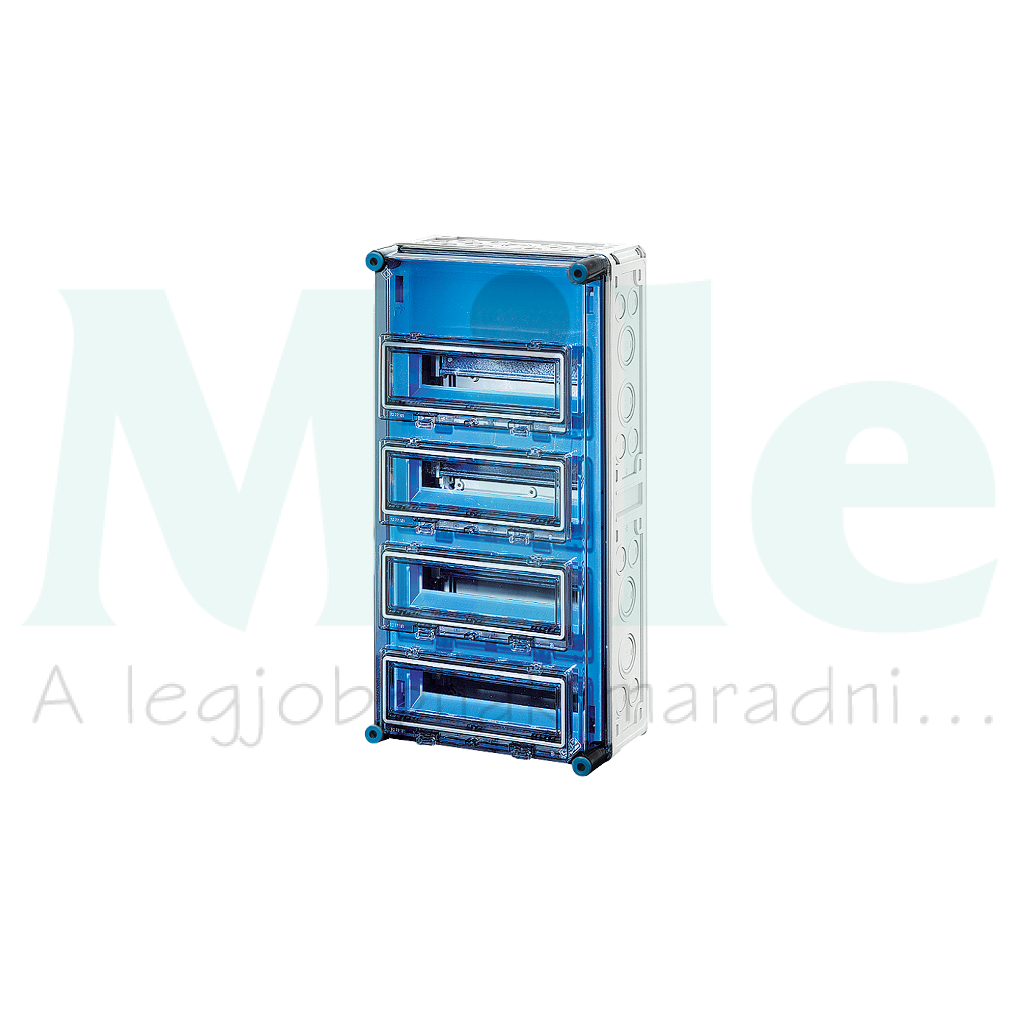 Kismegszakítós szekrény 4x12modul csapófedéllel IP65  Mi 1445 Hensel