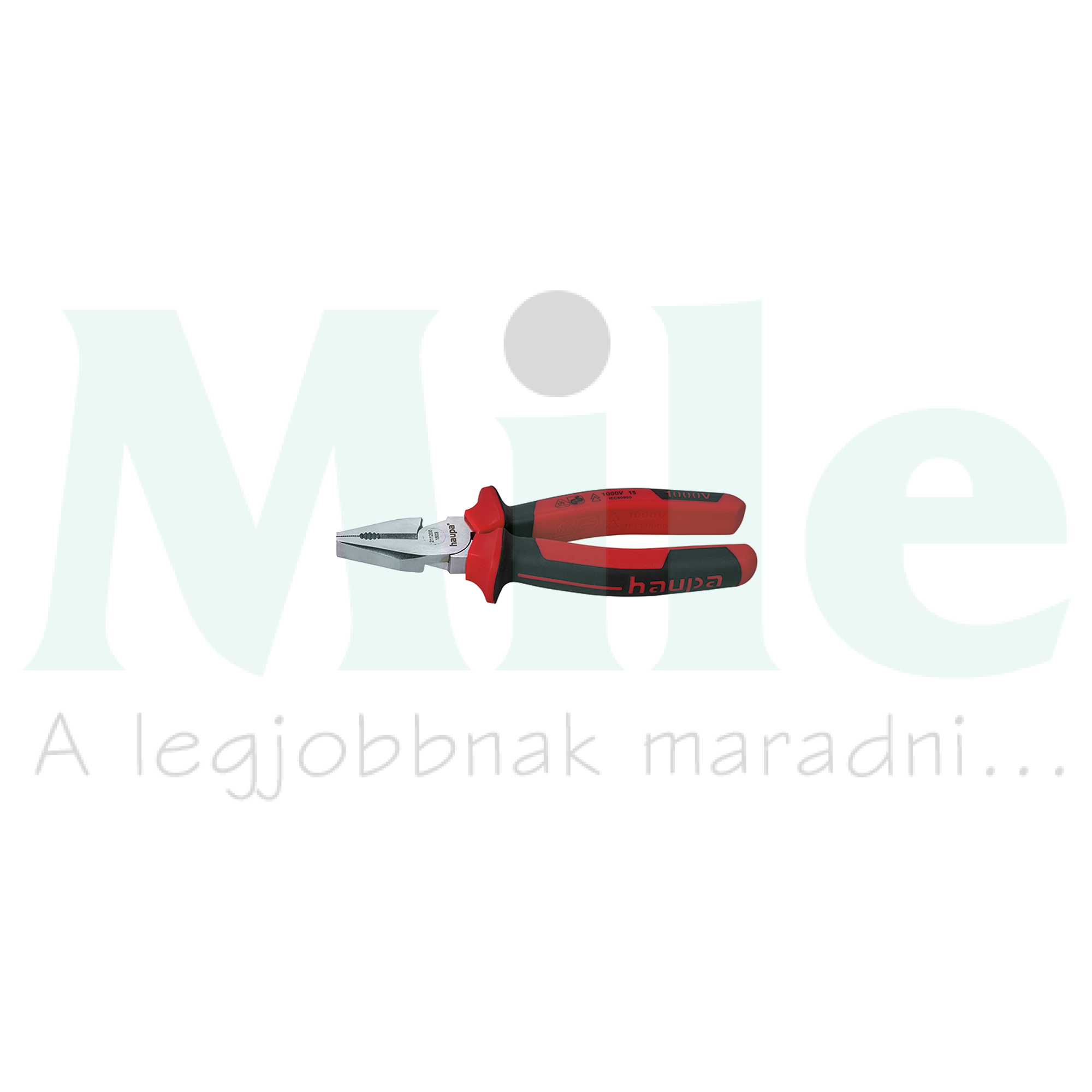 Kombináltfogó felhúzott markolat 160mm szigetelt 1000V VDE Haupa