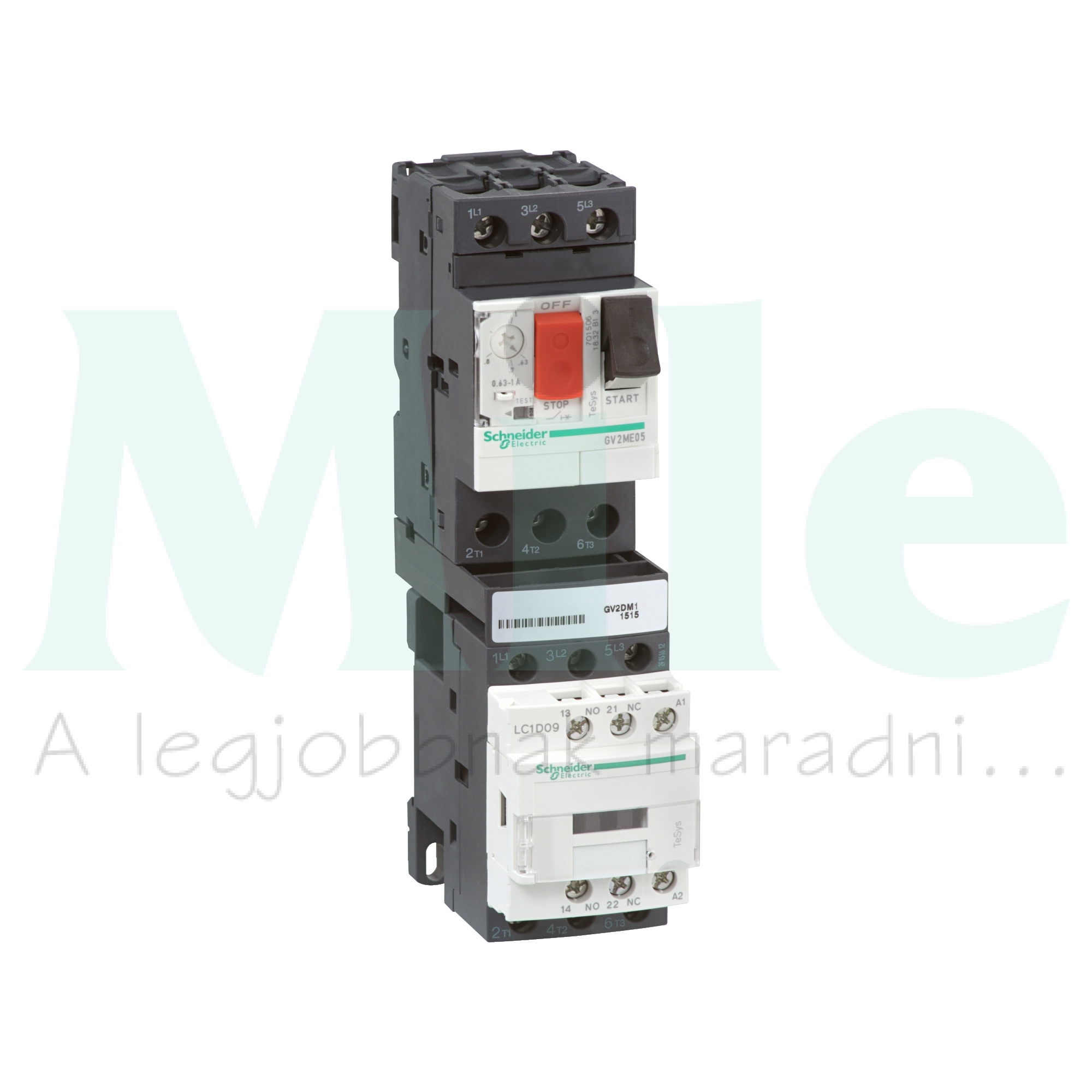 Komplett motorindító direkt 9-14A 5.5kW/400VAC-3 230VAC IP20 TeSys GV2-DM Schneider