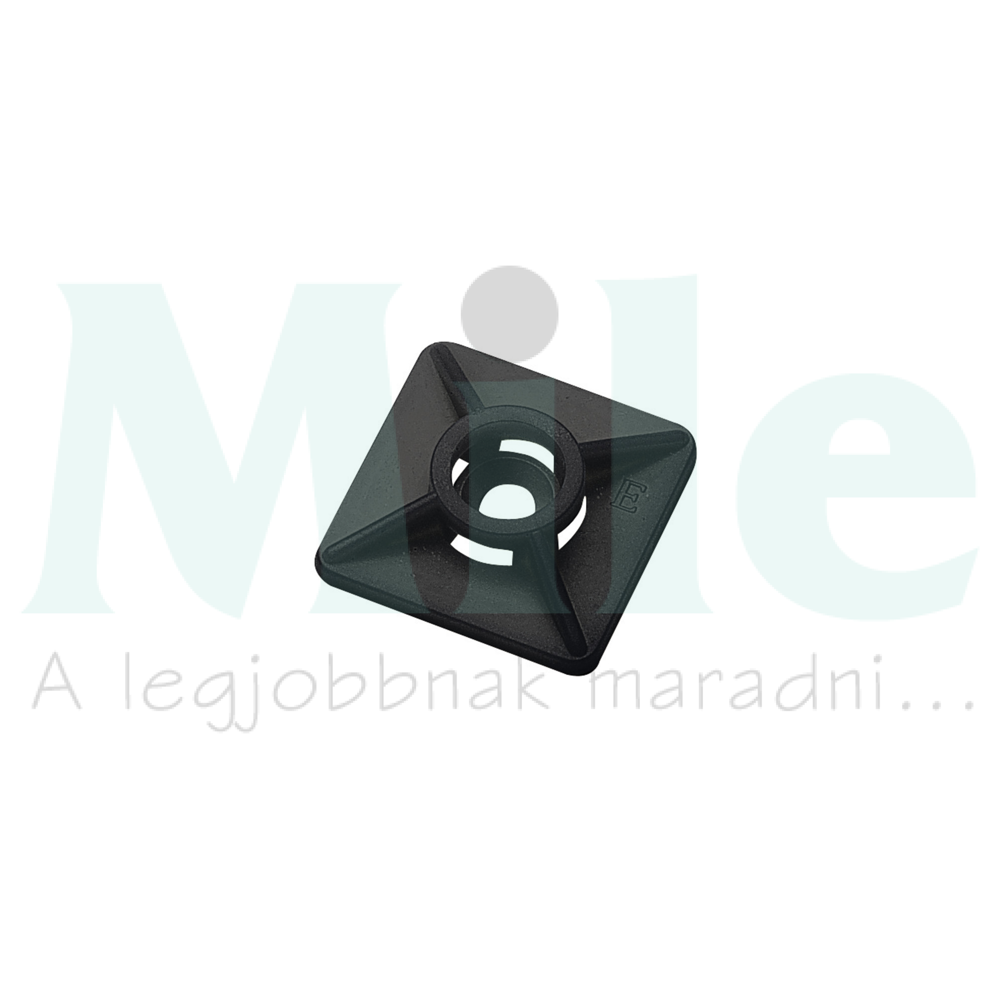 Kötegelő talp öntapadós+csavarozható 4oldalt fűzhető CBH 19/19 BLACK Weidmüller