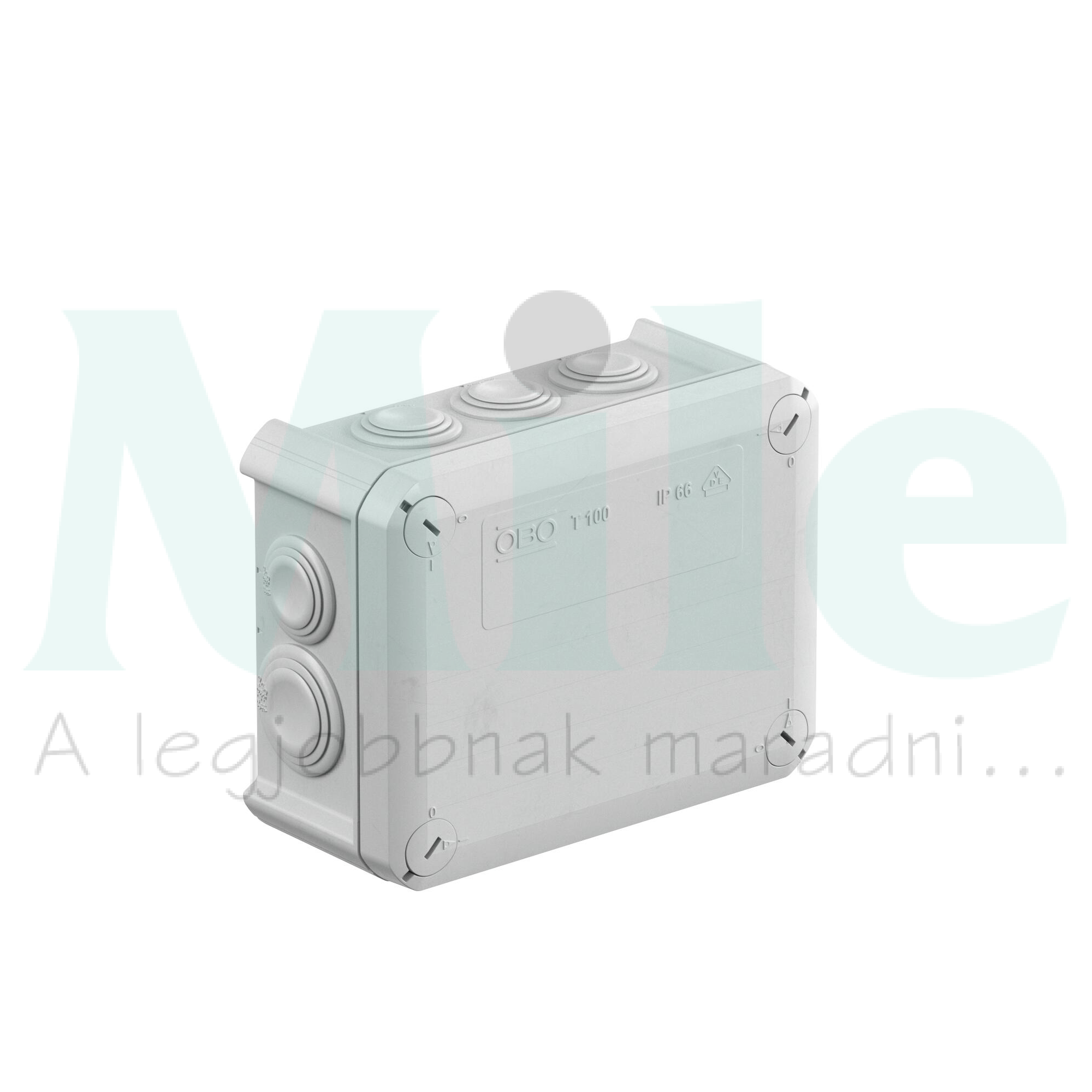 Kötődoboz falonkívüli műanyag 116mm x 150mm x 67mm IP66 szürke T 100 M25-M32 OBO-BETTERMANN