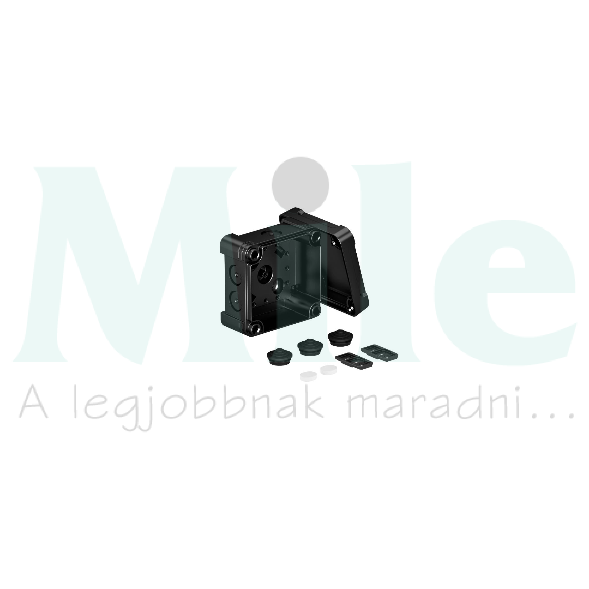 Kötődoboz falonkívüli műanyag 95mm x 95mm x 60mm IP67 fekete X01 SW OBO-BETTERMANN