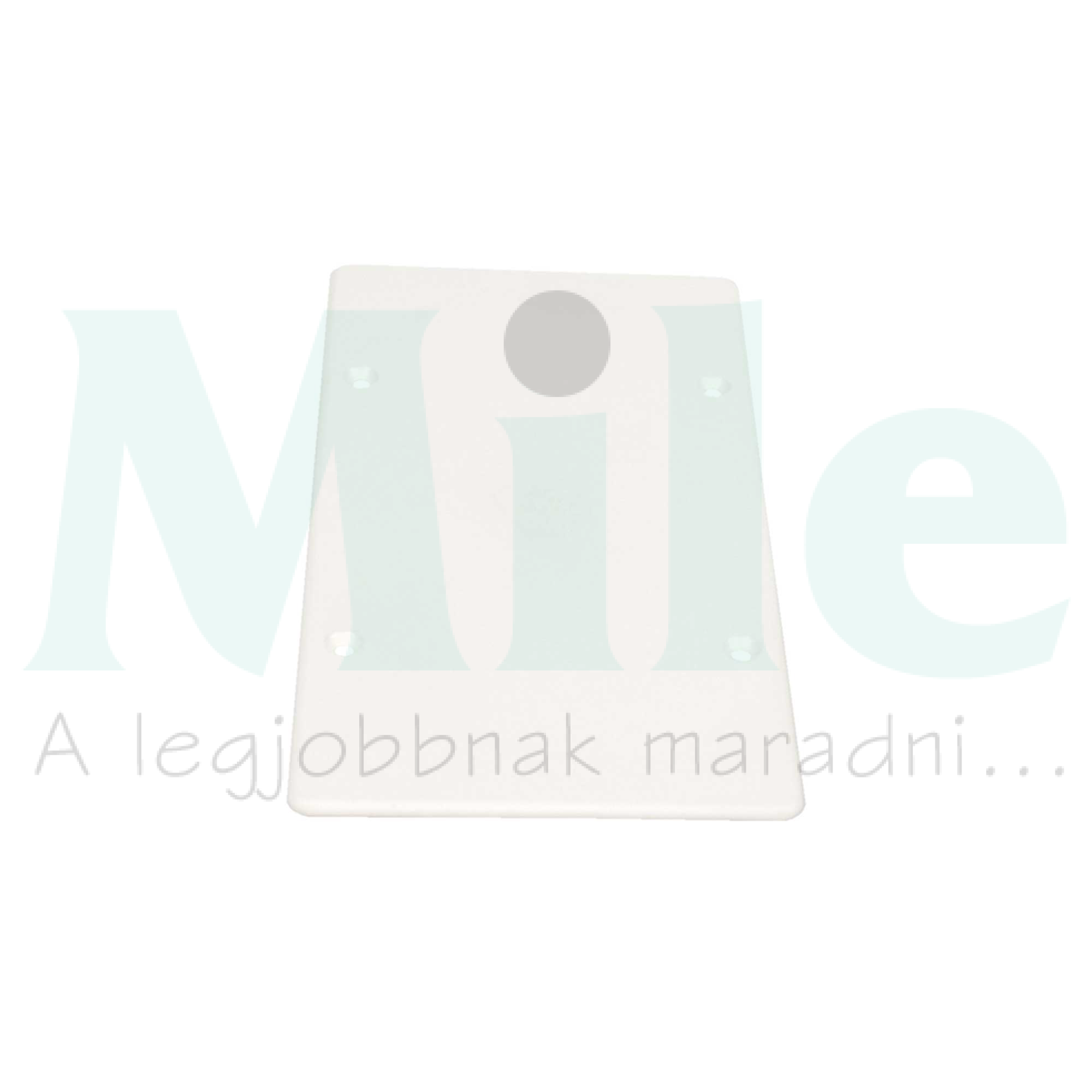 Kötődoboz fedél téglalap 70mm-dobozátmérőhöz 142mm-doboz fehér csavaros műanyag 75mm x VKP KOPOS