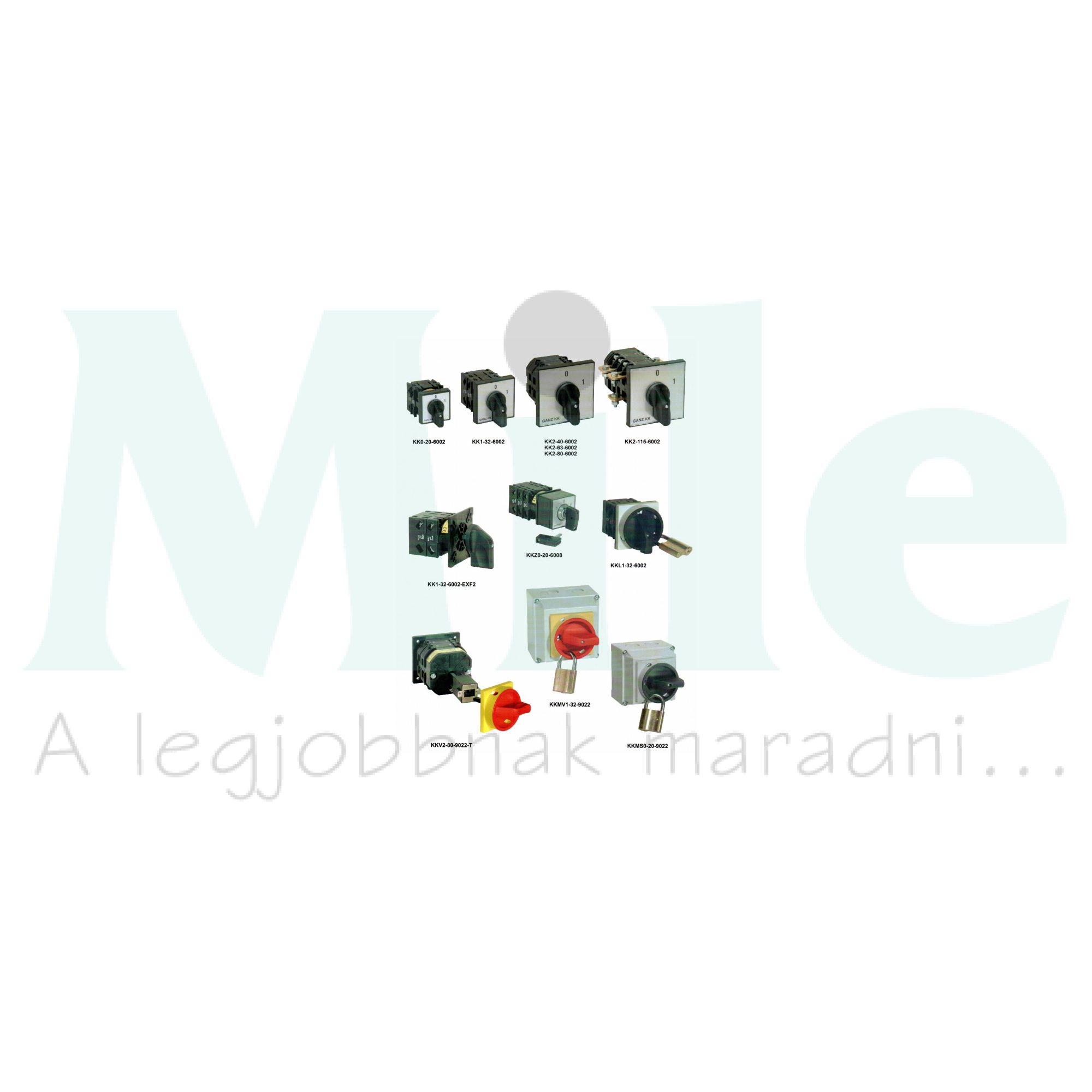 Közvetlen forgatókar KK2-höz szakaszolóhoz fekete Ganz KK