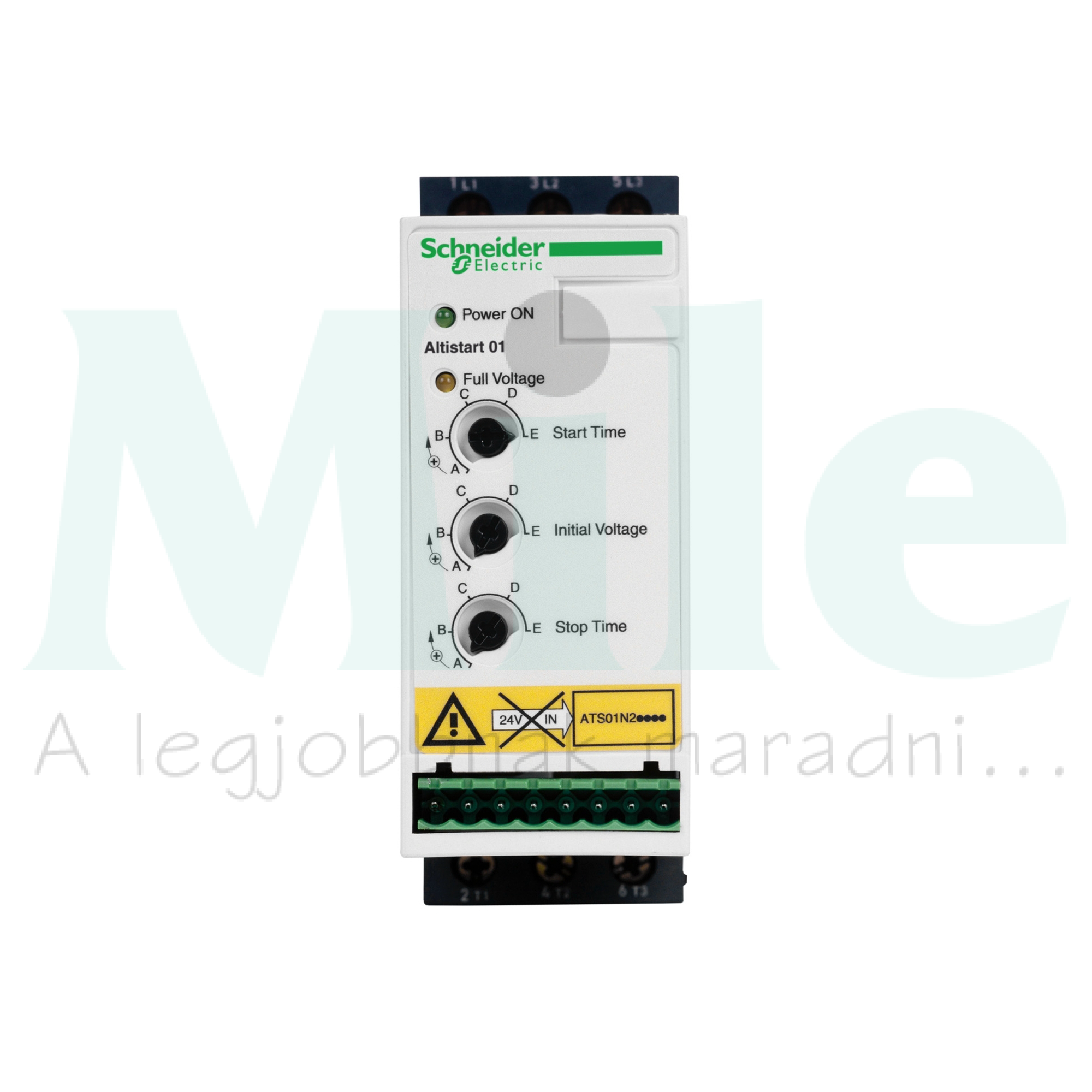 Lágyindító 200-240V 12A 2.2kW/230Vszabvány kapcsolás Altistart 01 Schneider