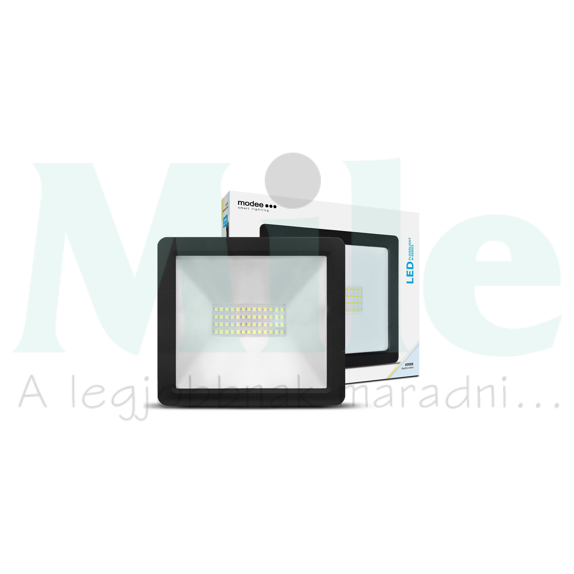 LED fényvető 50W 220-240V AC 4000lm 6000K fekete-ház alumínium IP65 Slim-A Modee