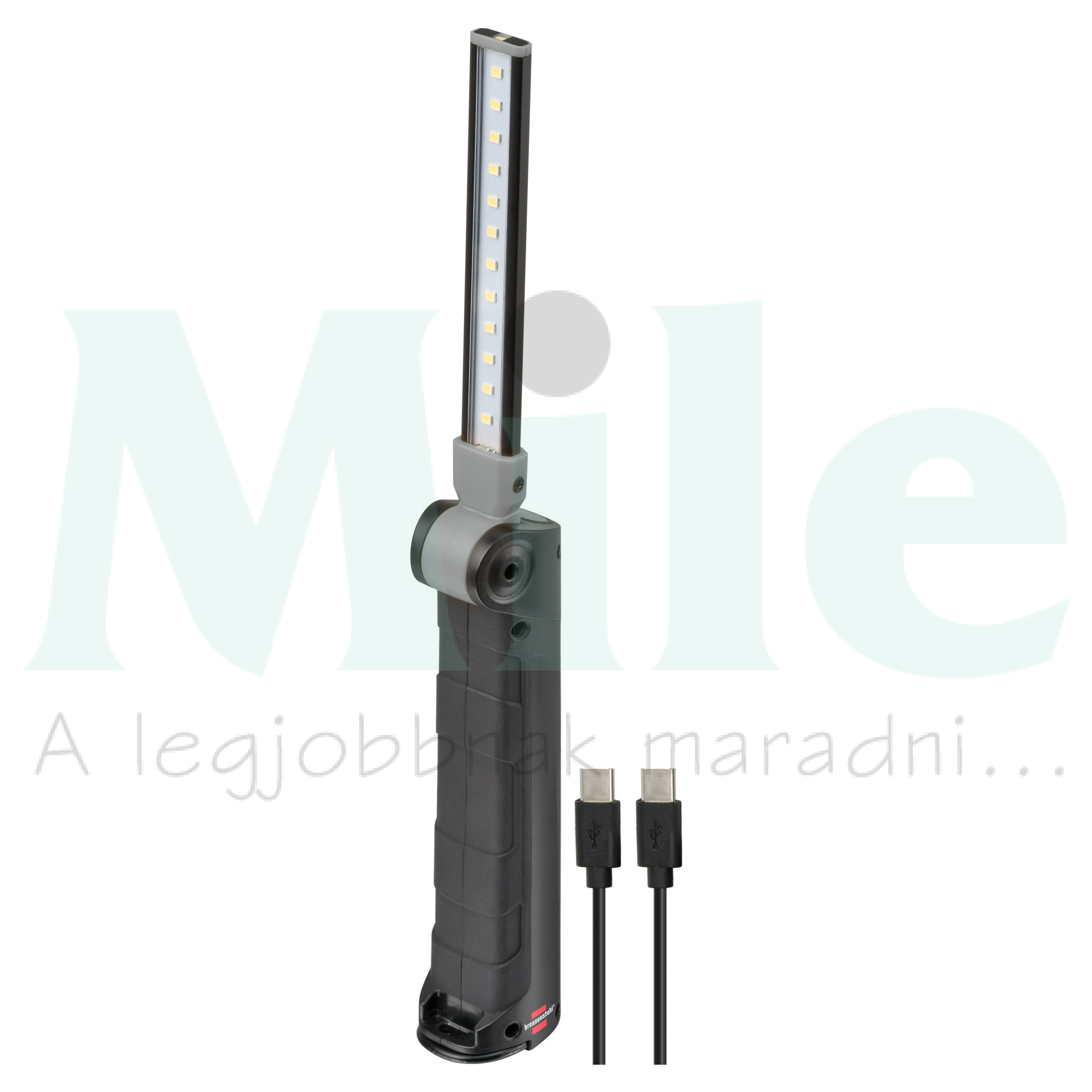 LED kézilámpa 12+1 LED 2Ah-akku/USB DIM 80h mágneses 3.3W 3.7V DC 400lm 6000K IP20 fekete SANSA 401 A LECTRA