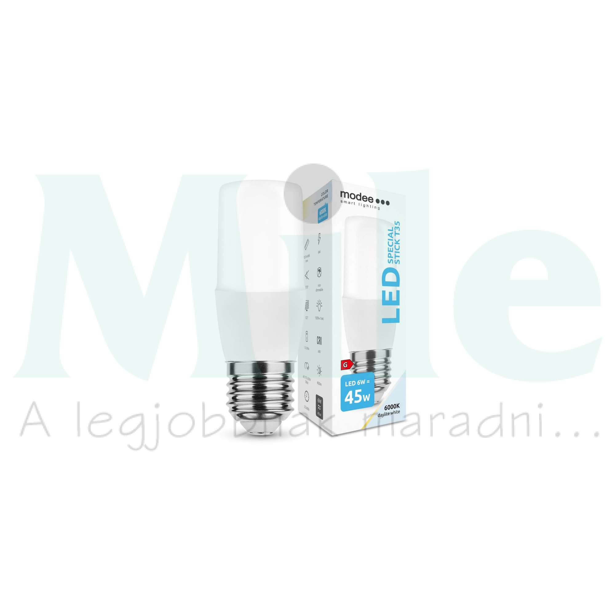 LED lámpa stick T35 4,9W- 40W E27 860 220-240V AC 35000h 270° 6000K Modee