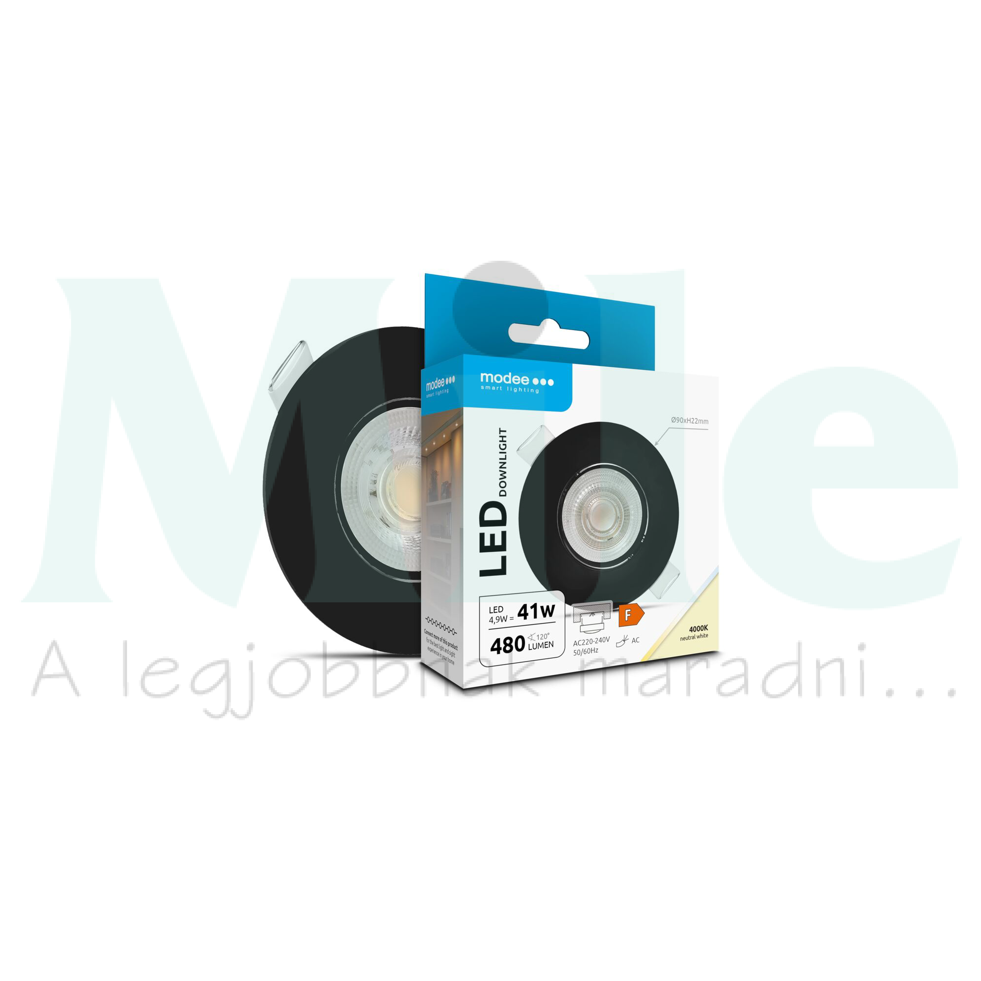 LED mélysugárzó lámpatest dönthető/15° süllyesztett 1x 4,9W 220-240V AC 480lm 4000K IP23 Modee