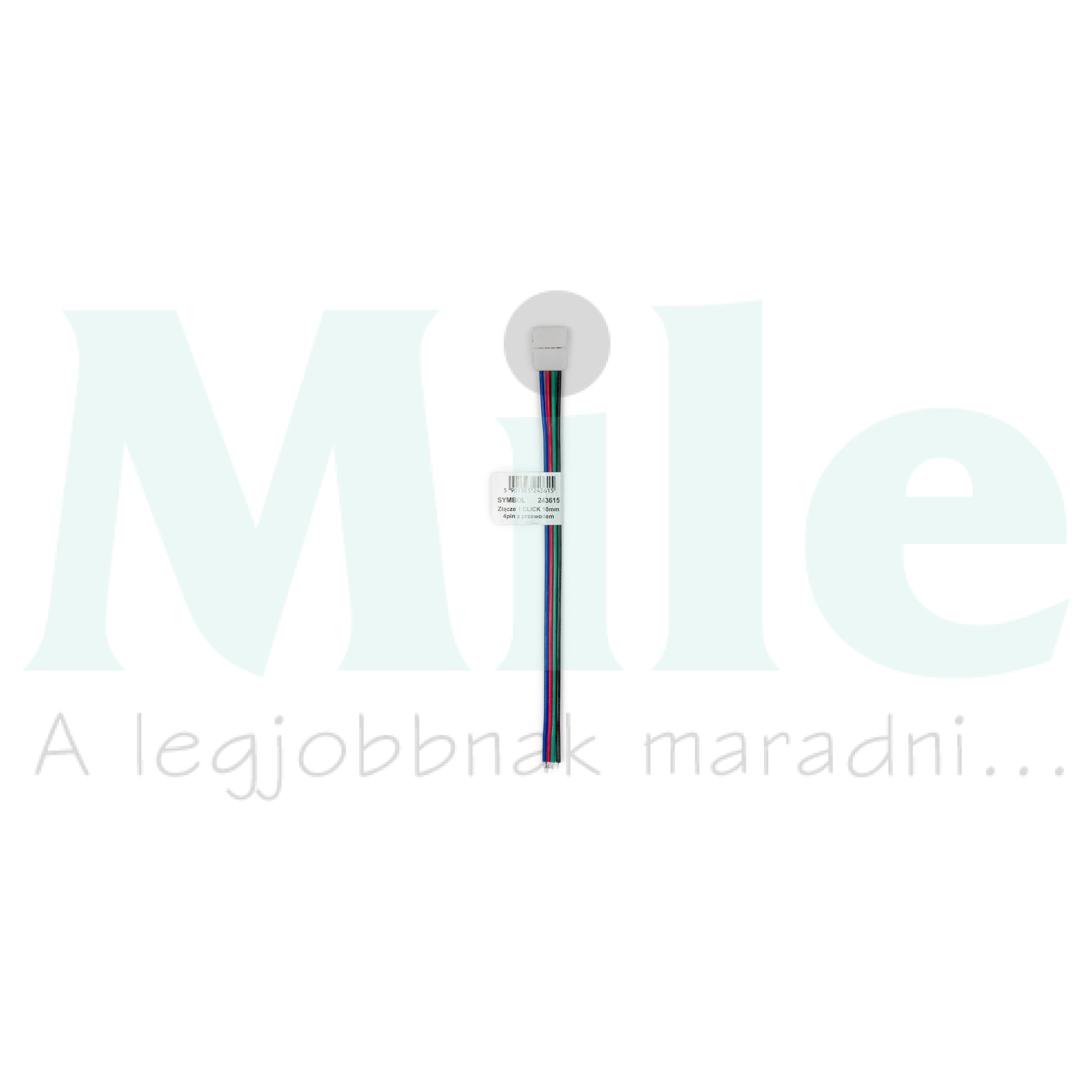 LED szalag csatlakozó 10mm RGB-szalaghoz 4pólus 140mm-vezeték CLICK LED line