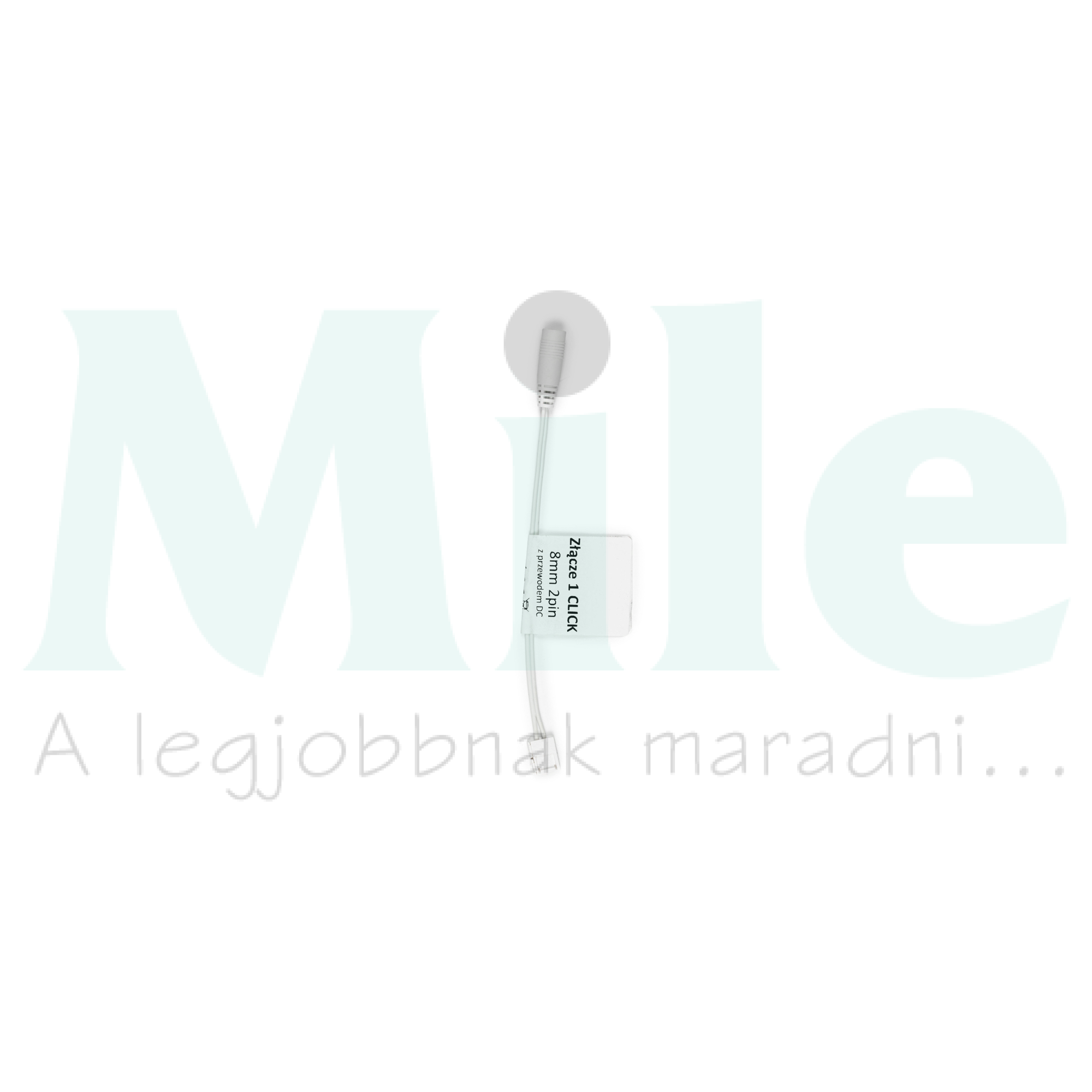 LED szalag csatlakozó 8mm 2pólus 140mm-vezeték CLICK lengő DC-aljzat LED line