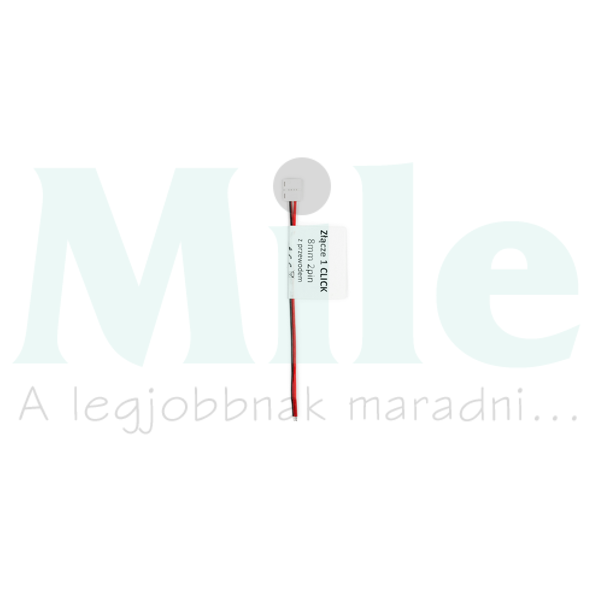 LED szalag csatlakozó 8mm-szalaghoz 2pólus 140mm-vezeték CLICK LED line