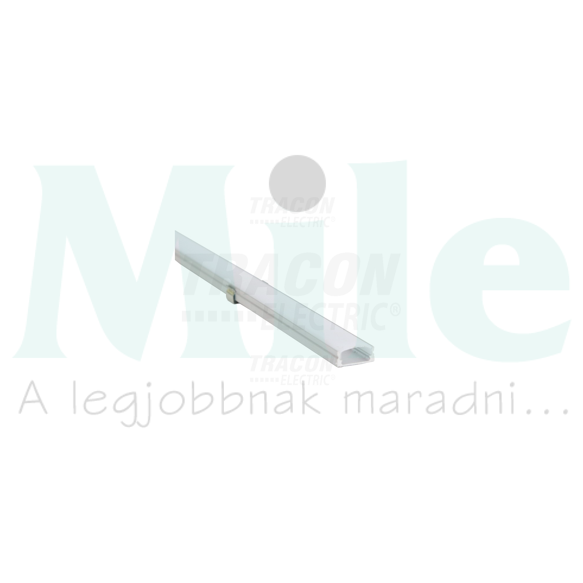 LED szalag profil alumínium 17,4x7x1000mm 12mm széles szalaghoz TRACON