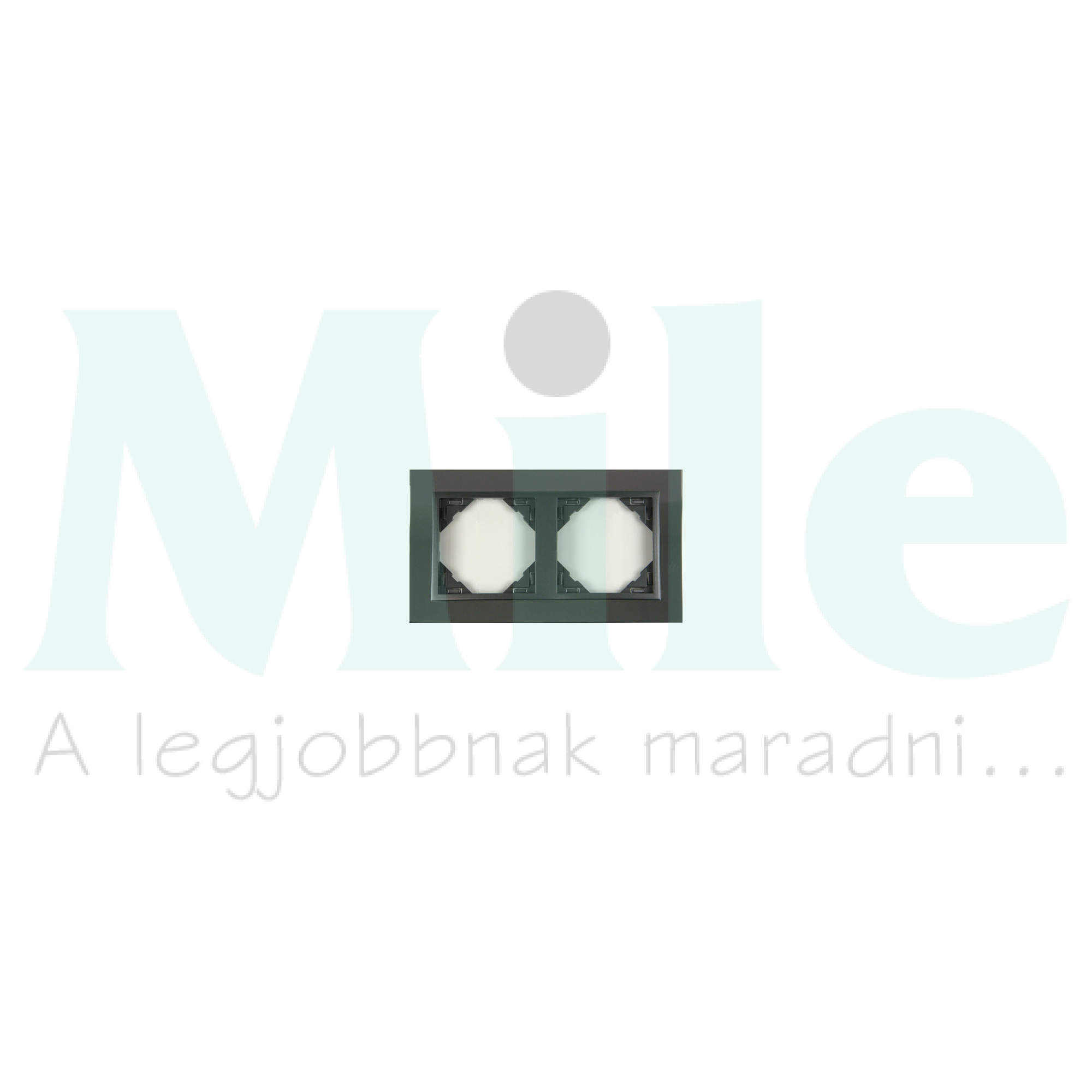 Logus90 keret króm/antracit 2-es vízszintes és függőleges fém króm METALLO Elko EP