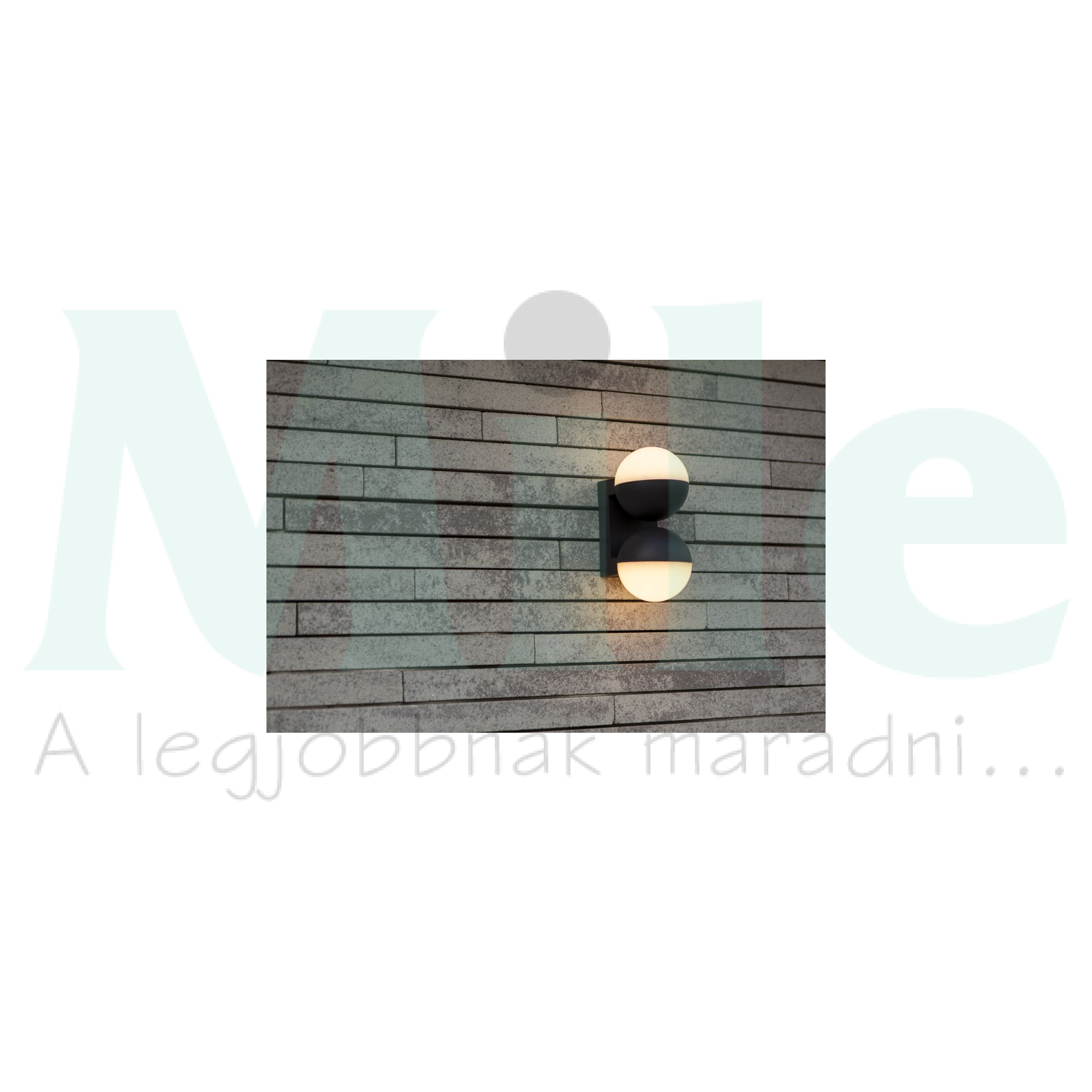 LUTEC 5138003118 LOOMA kültéri fali LED 15,6W 3000K 1600lm fekete/opál félgömb IP54 FORGATHATÓ DIR/INDIR