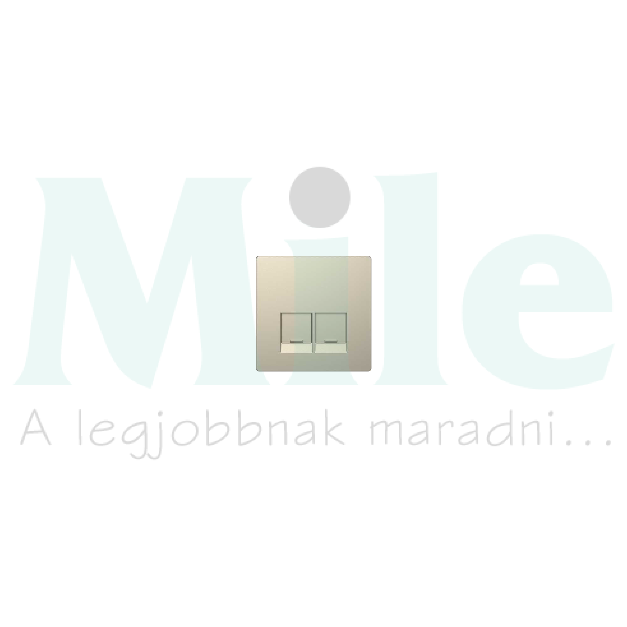 MERTEN Fedlap, 2xRJ45 aljzathoz, System-D, szahara