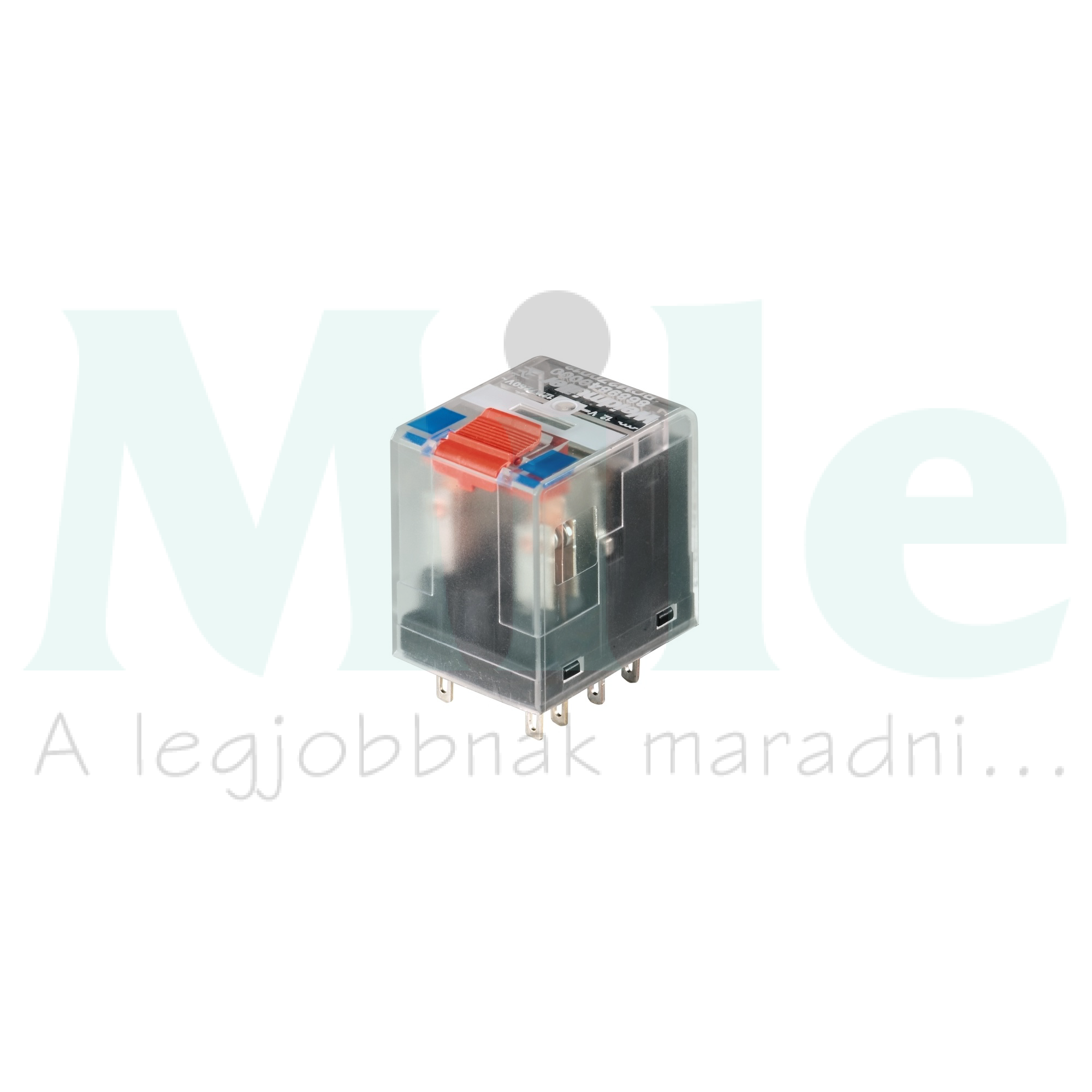 Miniatűr ipari relé tesztgombbal 12A 4-v dugaszolós 207-253VAC monostabil RCM570730 Weidmüller