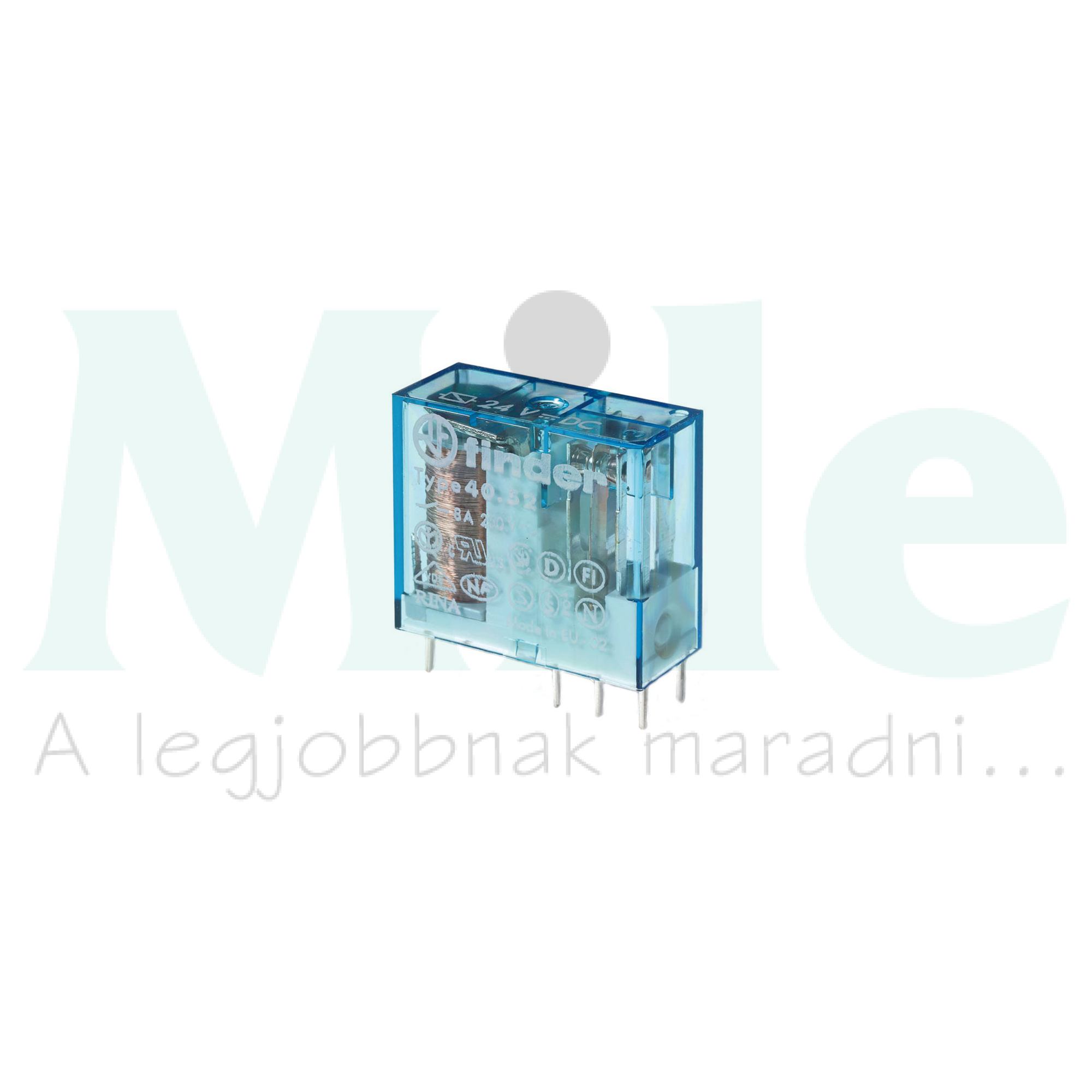 Miniatűr relé NYÁK/dugasz 8A 2v 8A 48VDC monostabil IP20 40.52.9.048.0000 FINDER