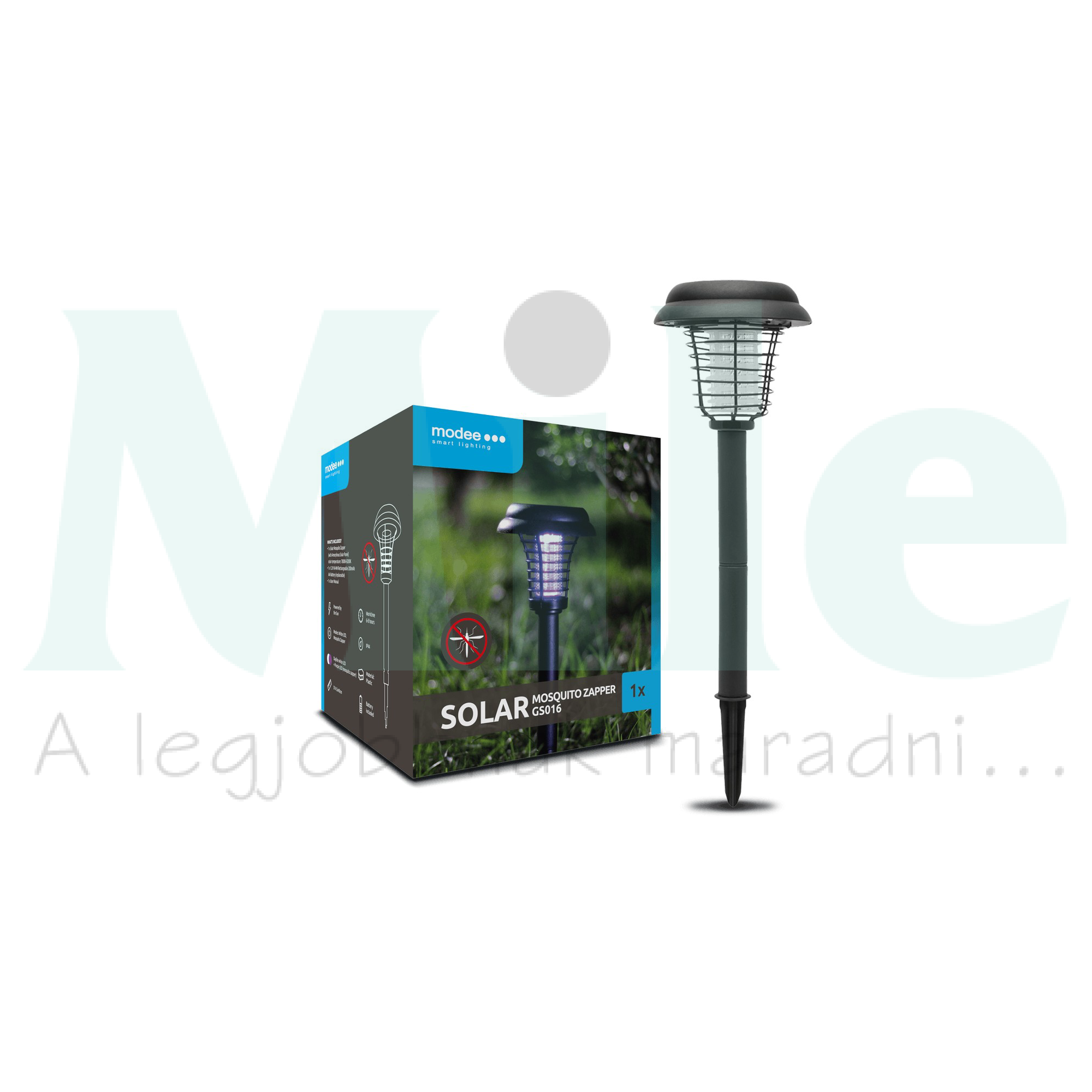 LED szolár szúnyogriasztó leszúrható 1,2V/0,2Ah Ni-MH AA akku 8h 1db 1,2V DC 7800-11000K Modee