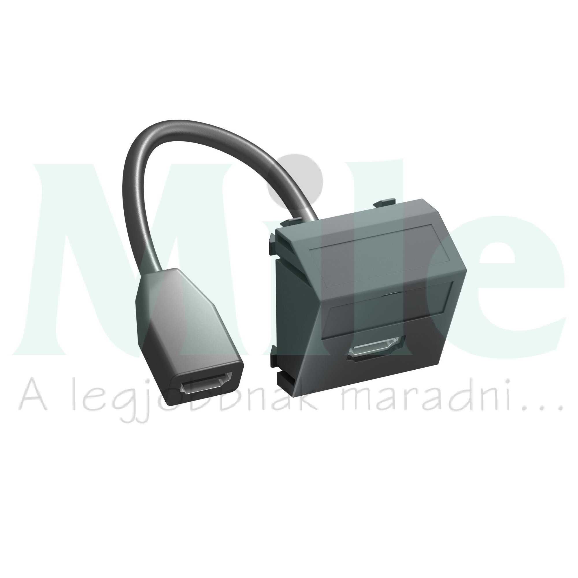 Modul45 médiacsatlakozó betét közp. fedéllel HDMI műanyag fekete címketartóval MTS-HD F SWGR1 OBO-BETTERMANN