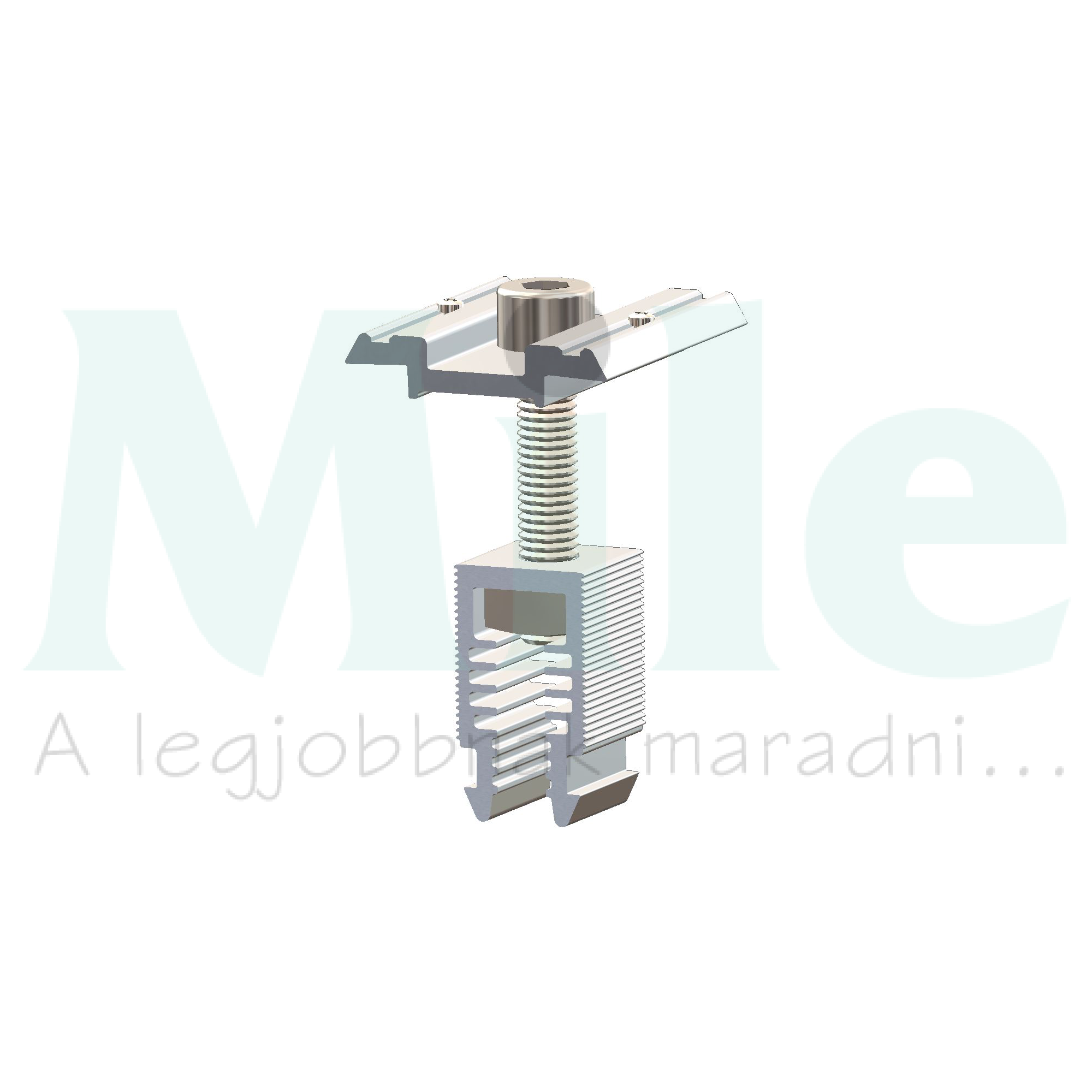 Modulrögzítő bilincs napelemhez köztes 30-46mm modulvastasgságra L60mm  Metal CLM10 AEROCOMPACT