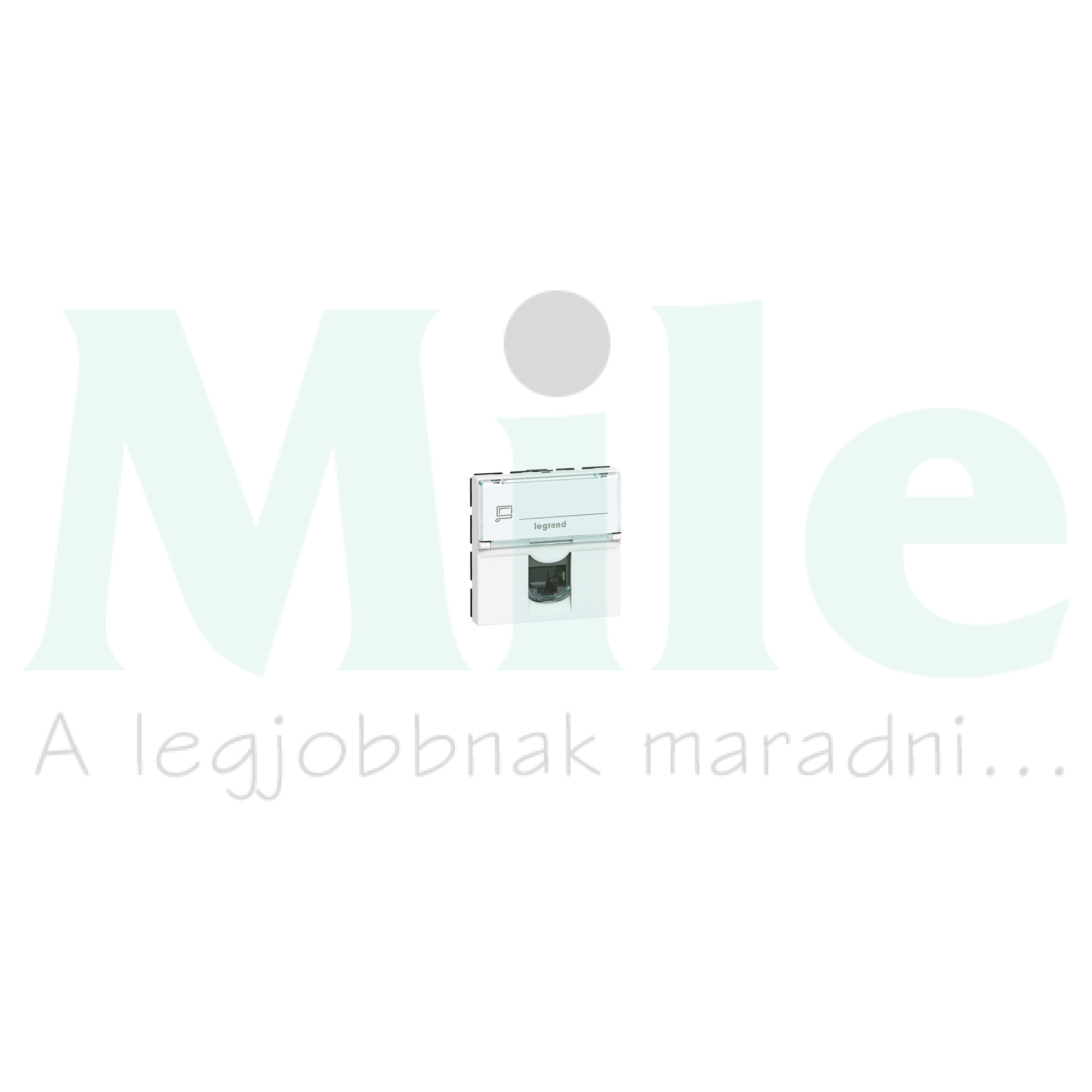 Mosaic adatcsatlakozó dugalj modul STP RJ45 8(8) Cat6A(IEC) fehér bepattintás LEGRAND