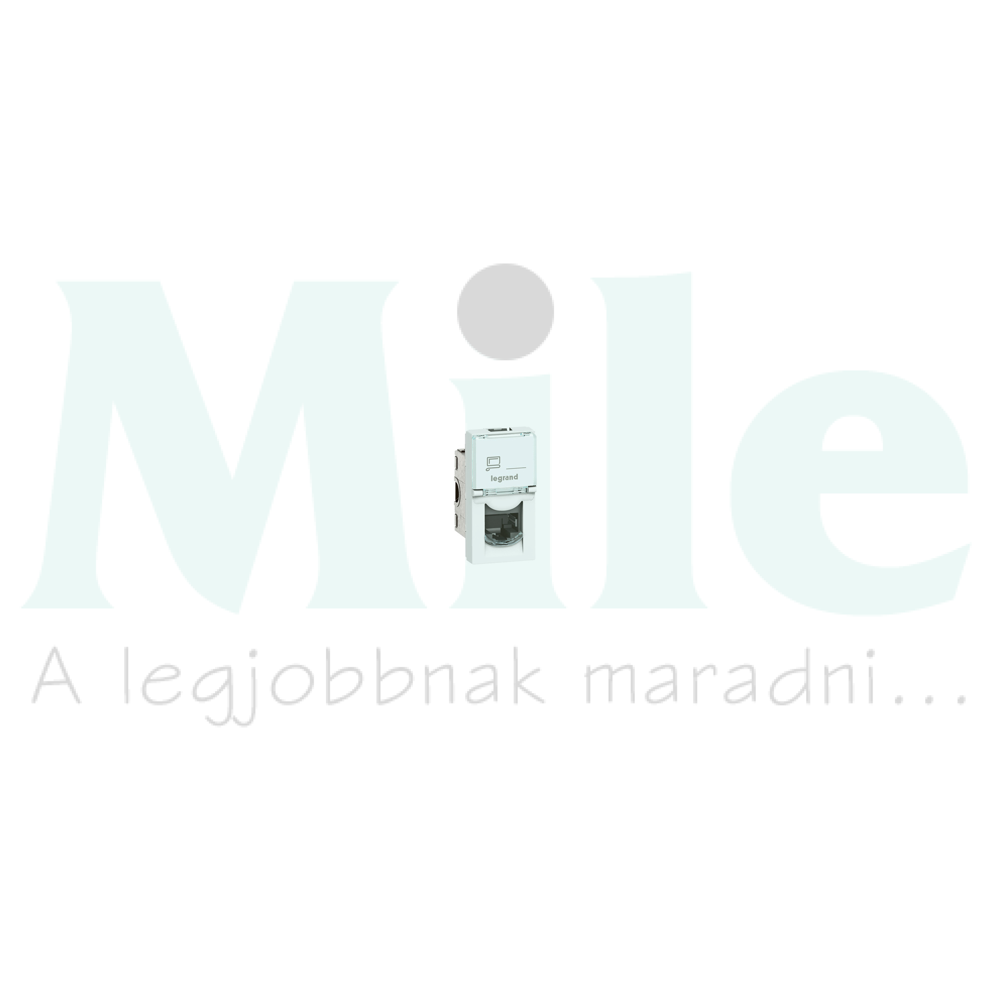 Mosaic adatcsatlakozó RJ45 8(8) dugalj Cat6A(IEC) metszőkapcsos fehér LEGRAND