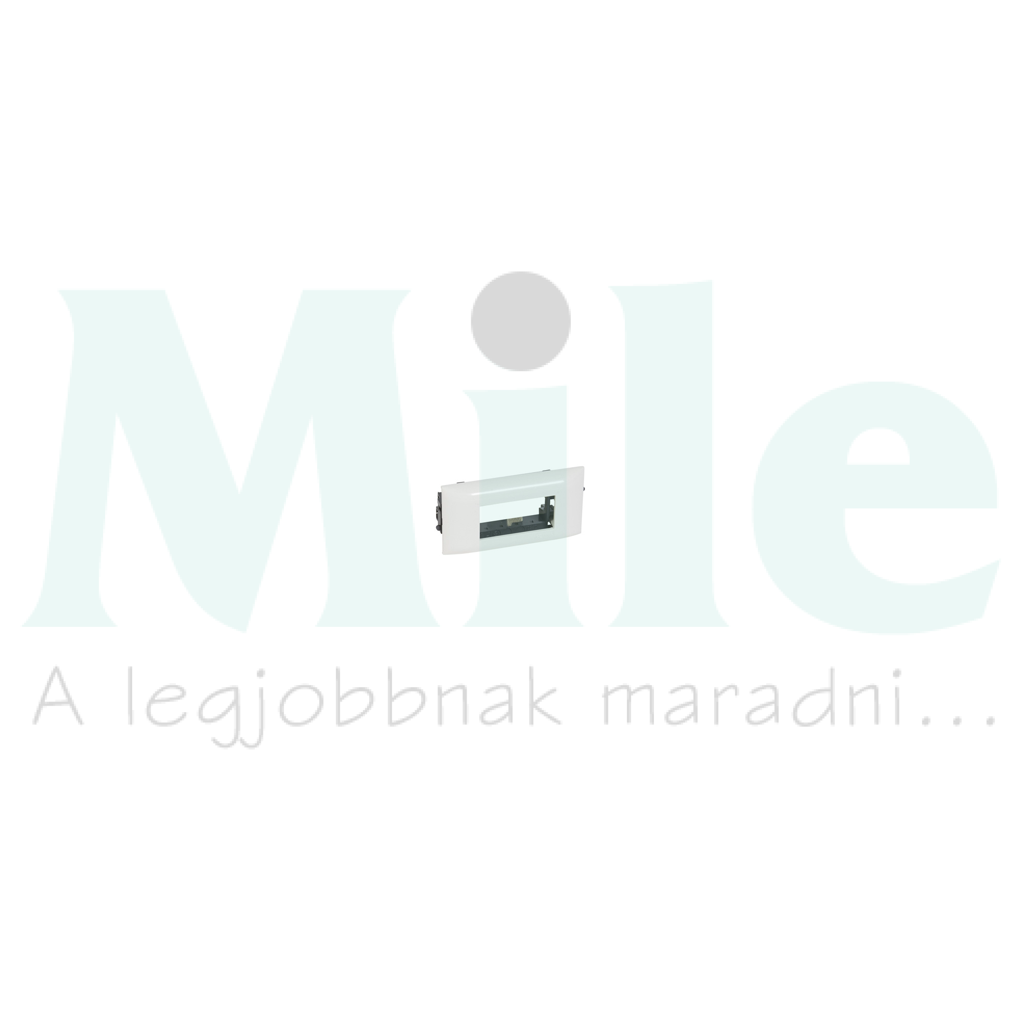 Mosaic csatorna-szerelvénykeret 40mm-fedélhez 1-egység kezeletlen műanyag fényesfehér DLP LEGRAND