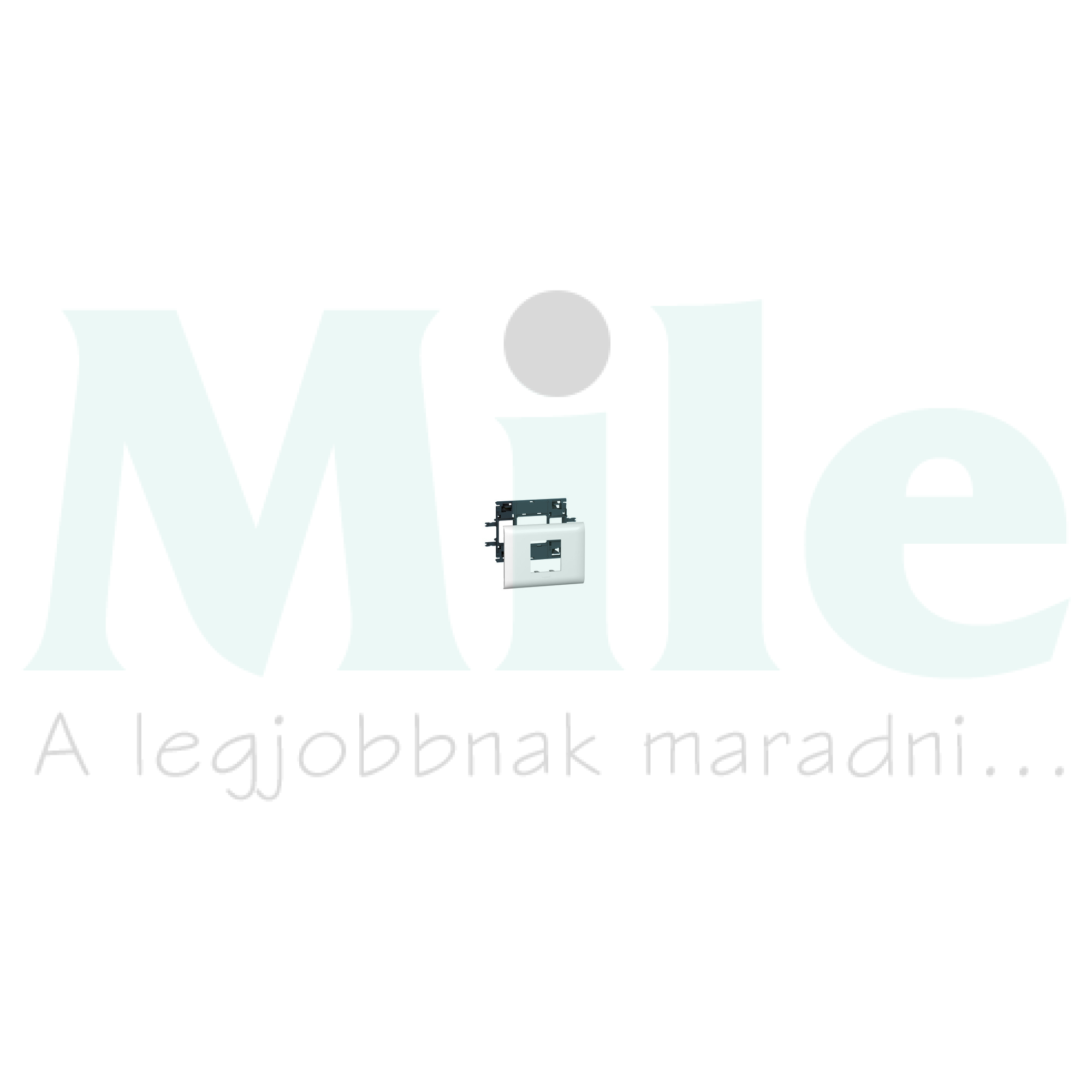 Mosaic csatorna-szerelvénykeret 85mm-fedélhez 2-egység kezeletlen műanyag fényesfehér DLP LEGRAND