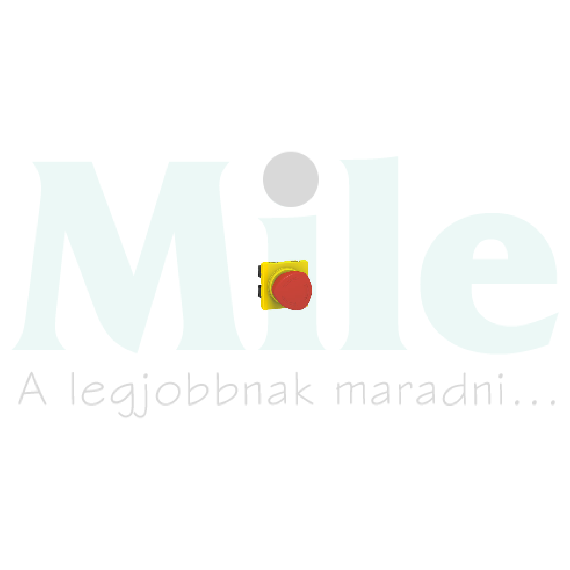 Mosaic vészgomba-nyomó komplett 2mod 1ny 1z süllyesztett fordításos nyugtázás csavaros LEGRAND