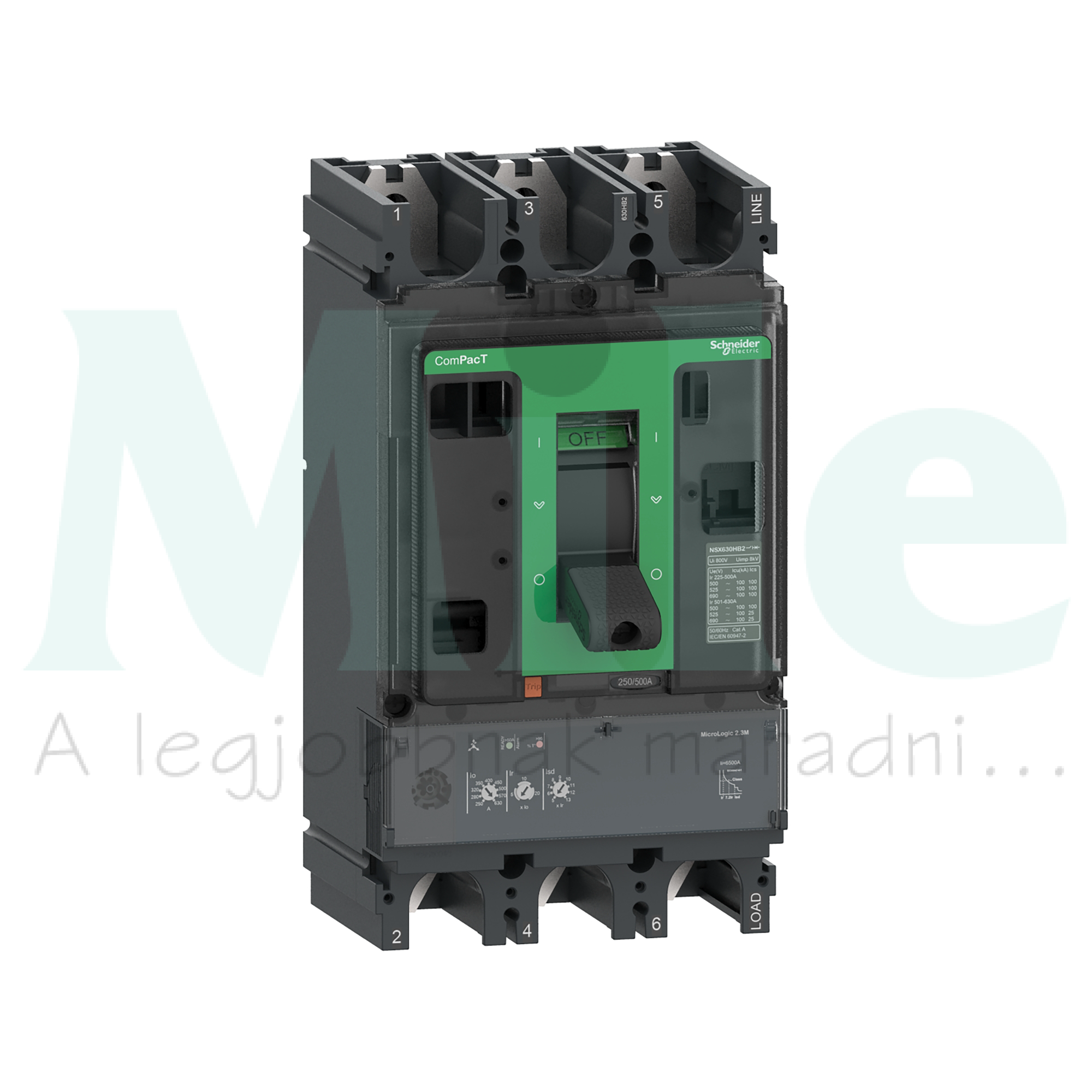 Motorvédő megszakító 3P3D 160-320A-hő 70kA fix elektronikus ÚjGen NSX400H Mic2.3M-320A Schneider