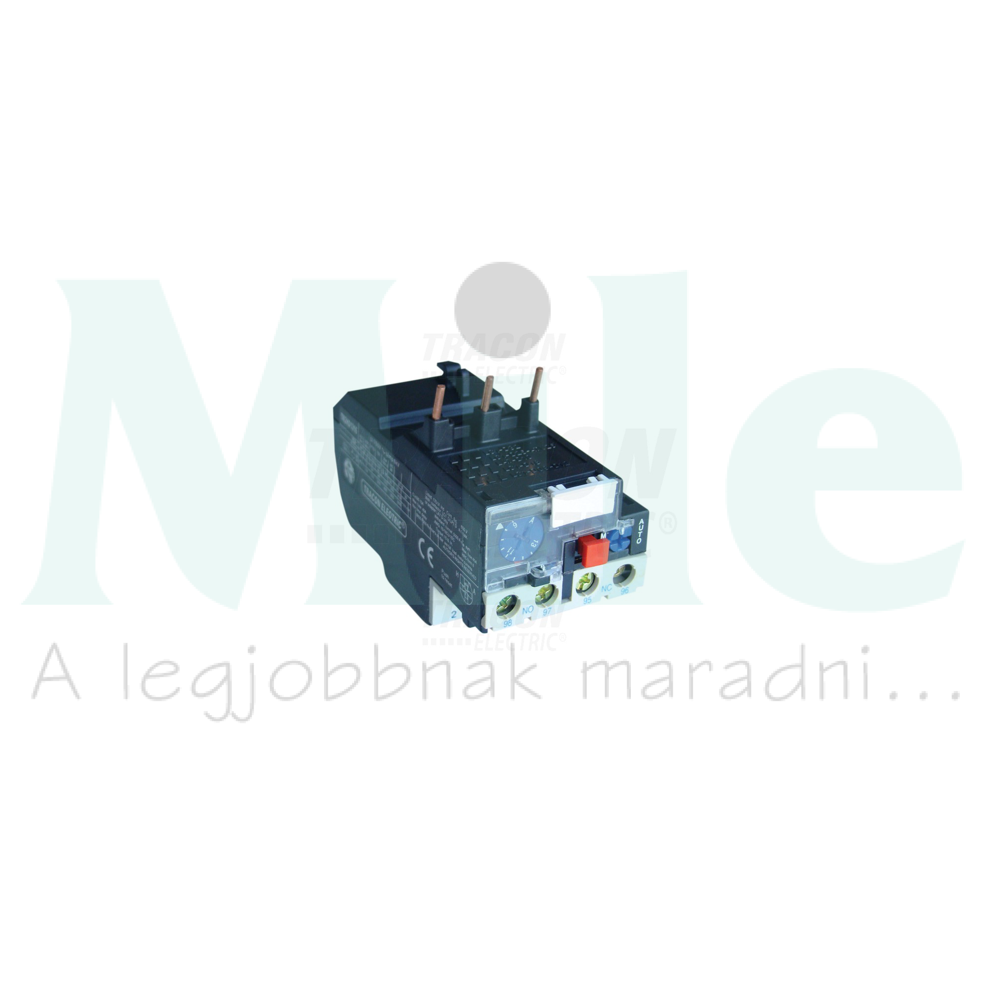 Motorvédő relé (hőkioldó) TR1D/F-hez 17-25A 1-ny 1-z ráépíthető csavaros CLASS10A TRACON