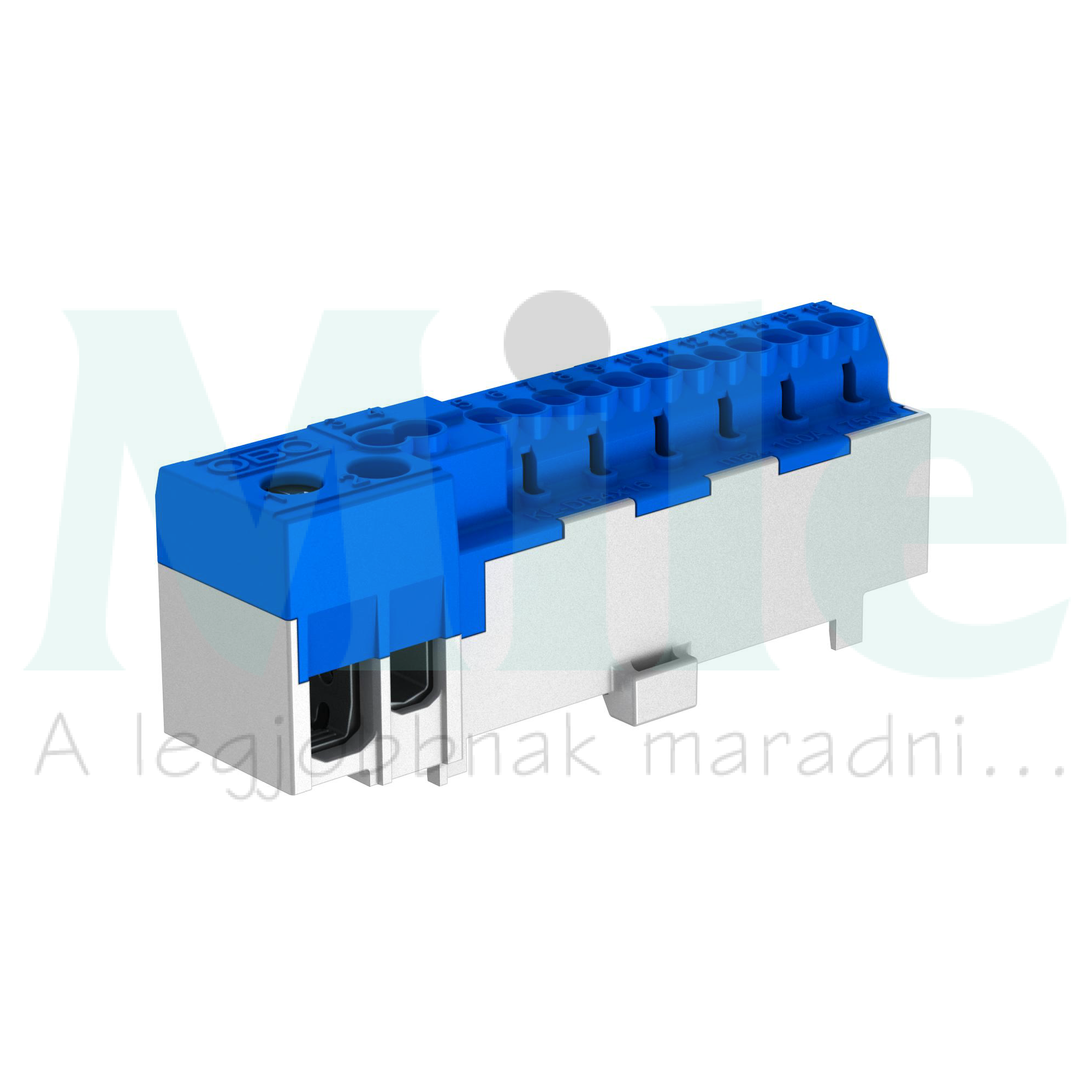 N-kapocsblokk rugós csatlakozóval 1P 16--mm2/sokerű kék 12x2,5mm2 KL-DBN12x02GRBL OBO-BETTERMANN