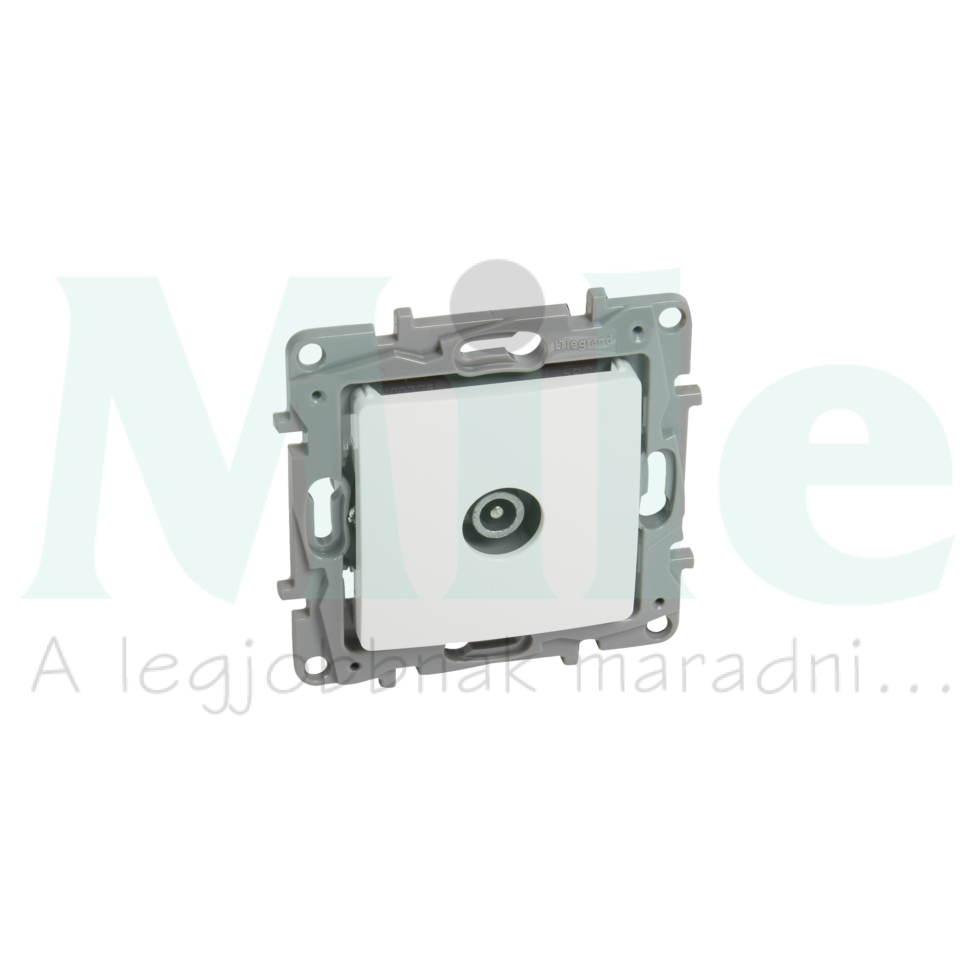 Niloé antenna aljzat TV körmös süllyesztett fehér 1-kimenet átmenő 14dB/860MHz LEGRAND