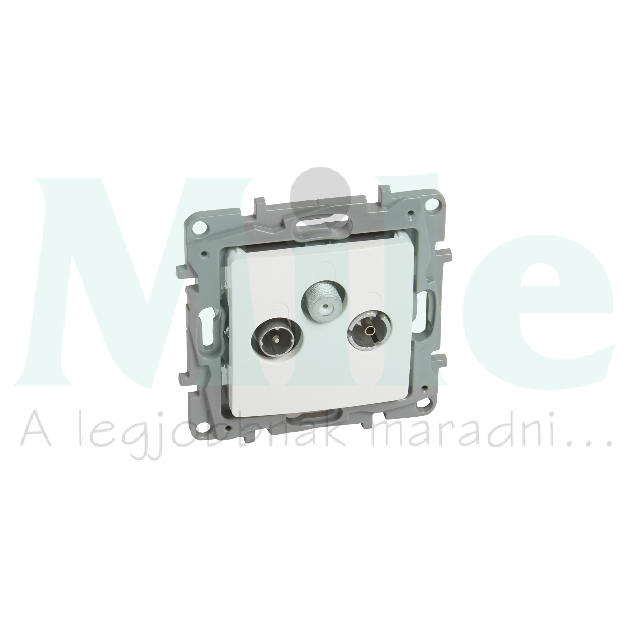 Niloé antenna aljzat TV-R-SAT süllyesztett fehér 3-kimenet végzáró 10dB/860MHz LEGRAND