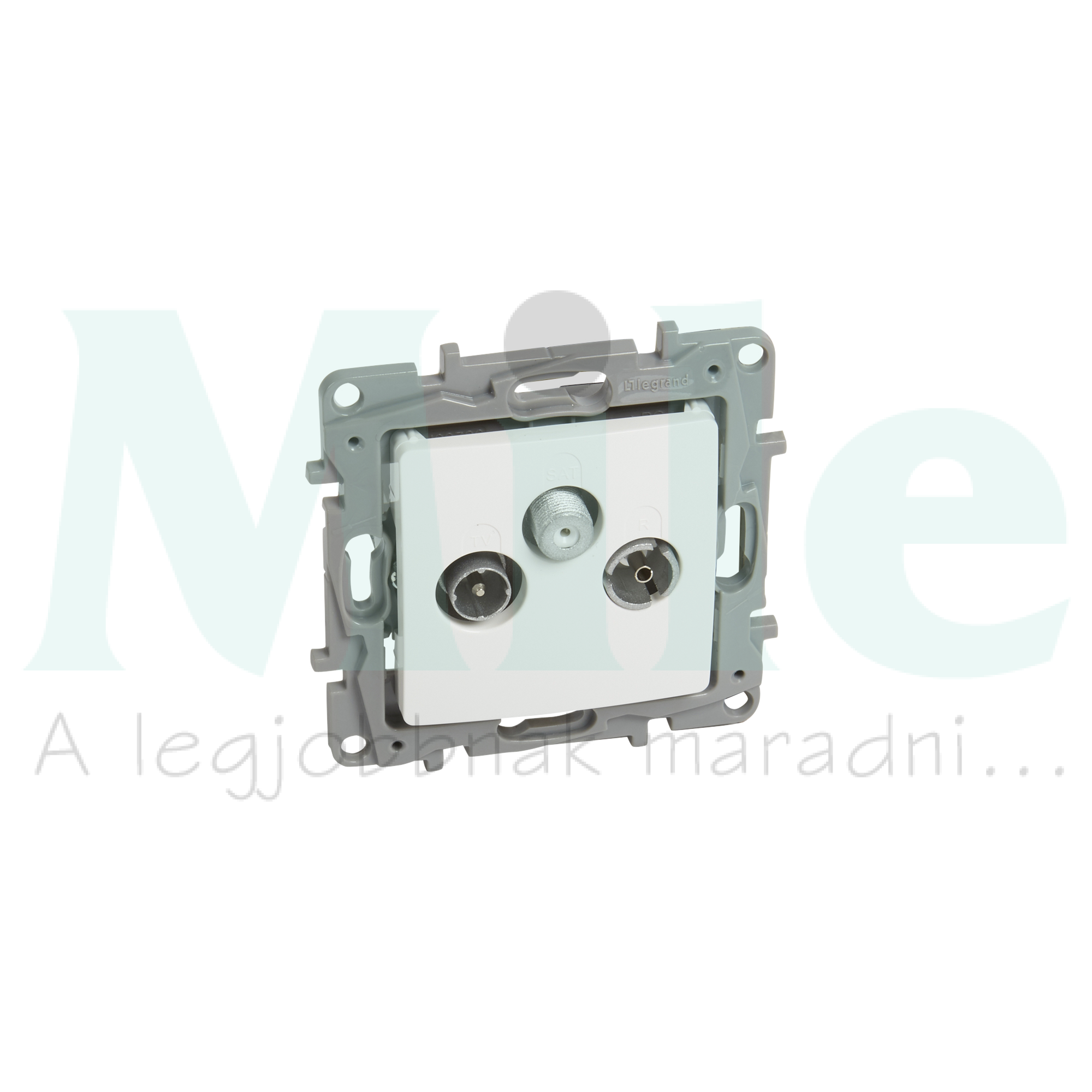 Niloé antenna aljzat TV-R-SAT süllyesztett fehér 3-kimenet végzáró 15dB/860MHz LEGRAND